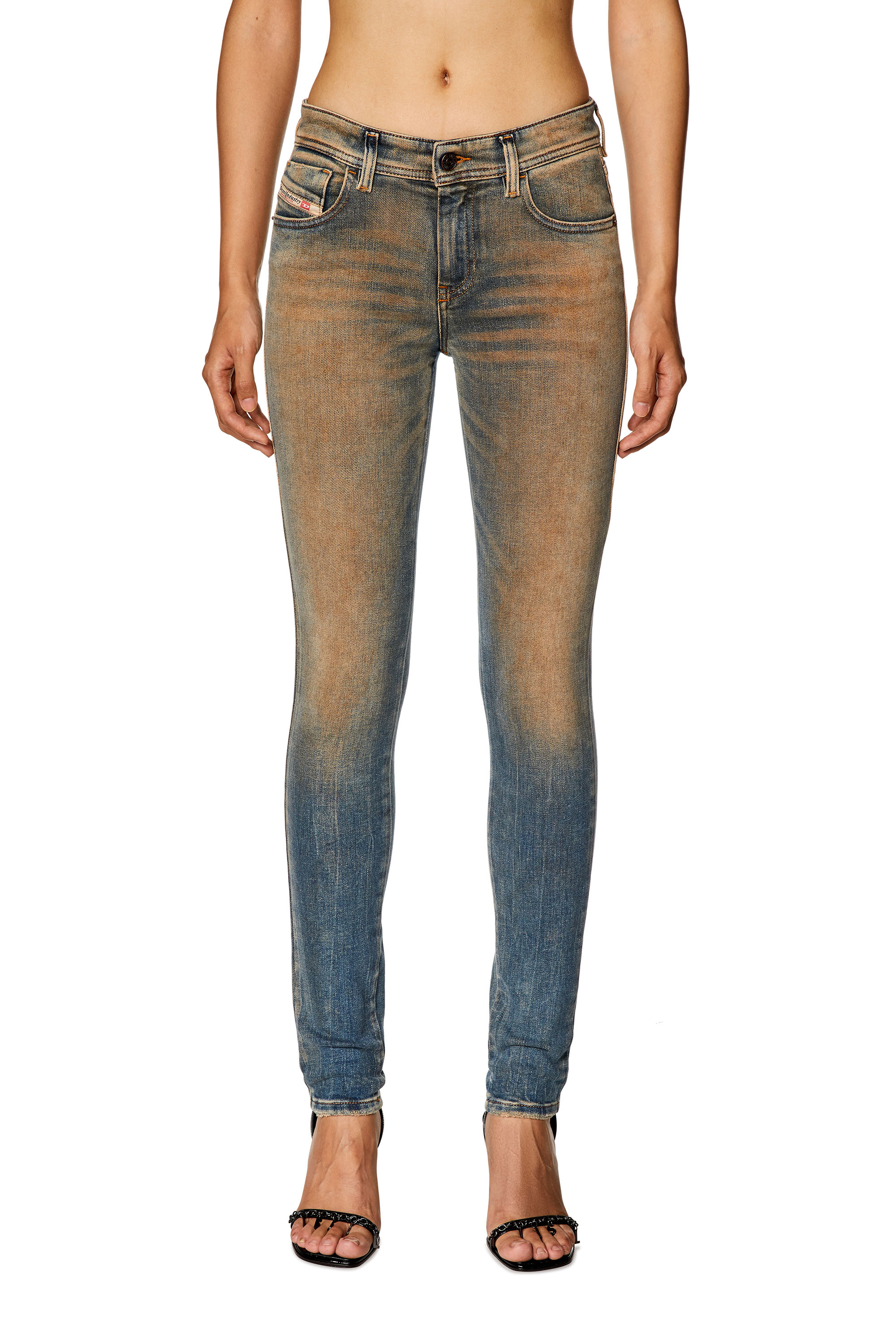 Diesel - Woman Super skinny Jeans 2017 Slandy 09H83, Medium blue - Image 1