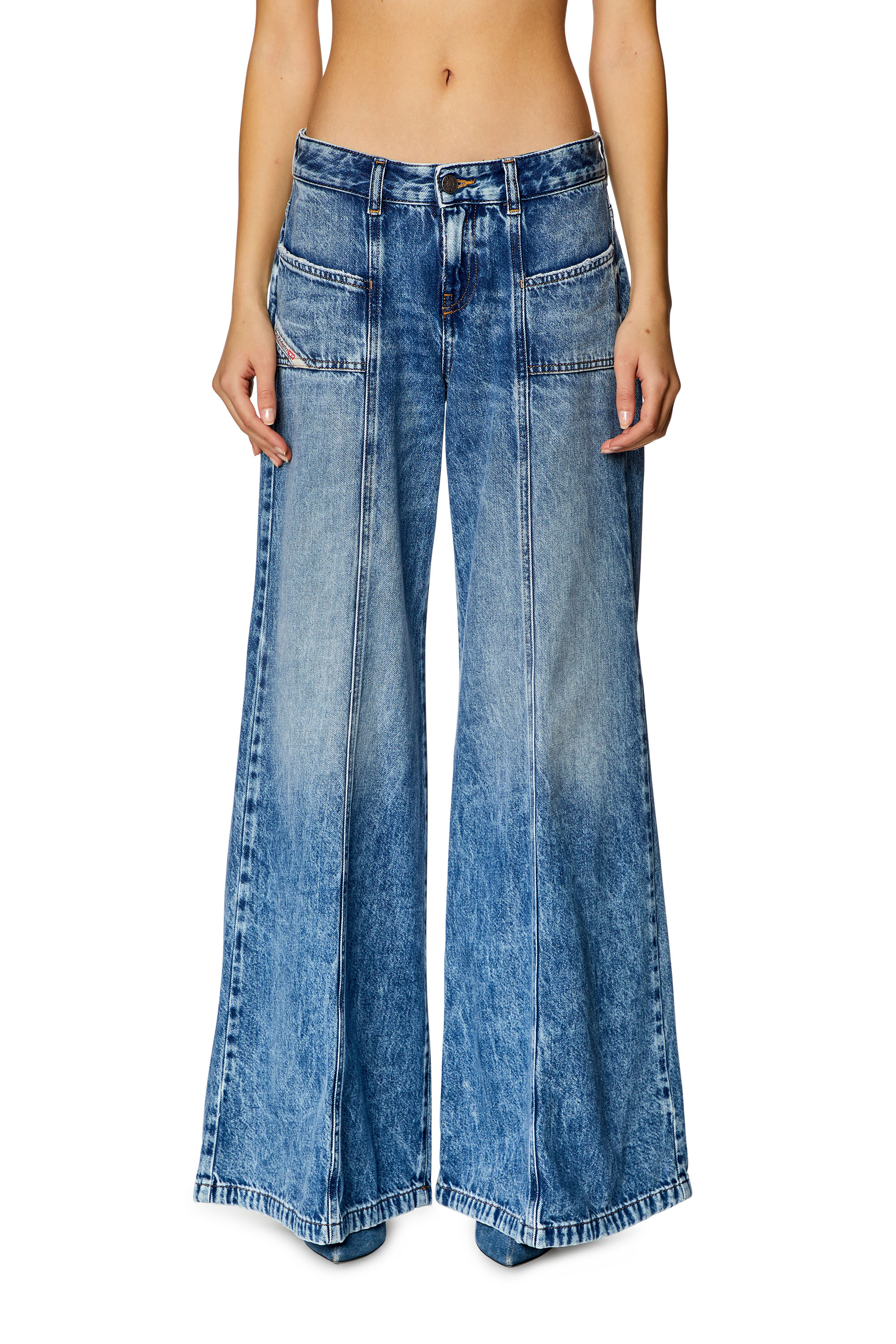 Diesel - Woman Bootcut and Flare Jeans D-Akii 09H95, Medium blue - Image 1
