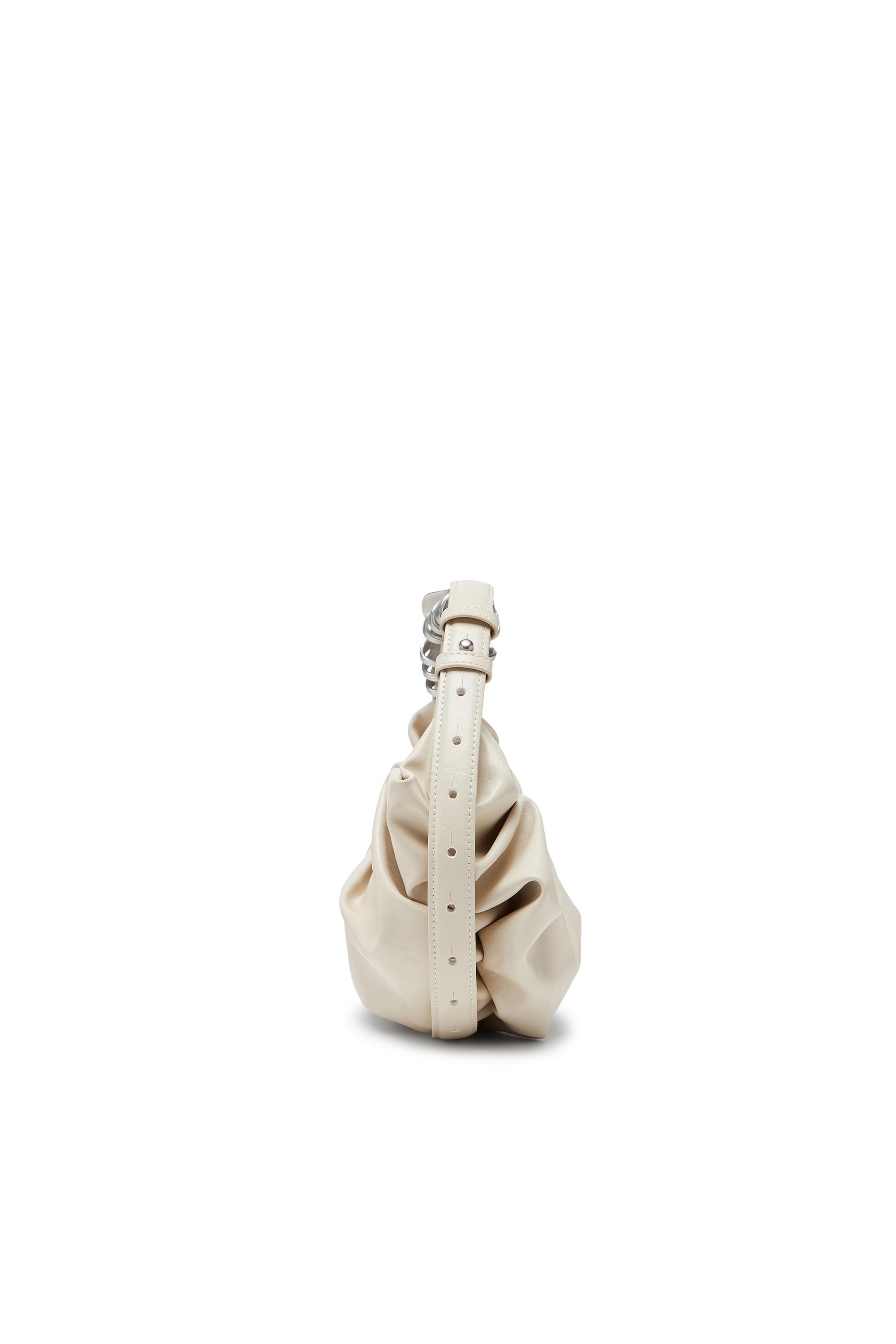 Diesel - GRAB-D HOBO S, Woman's Grab-D-Small scruched hobo bag in White - 4