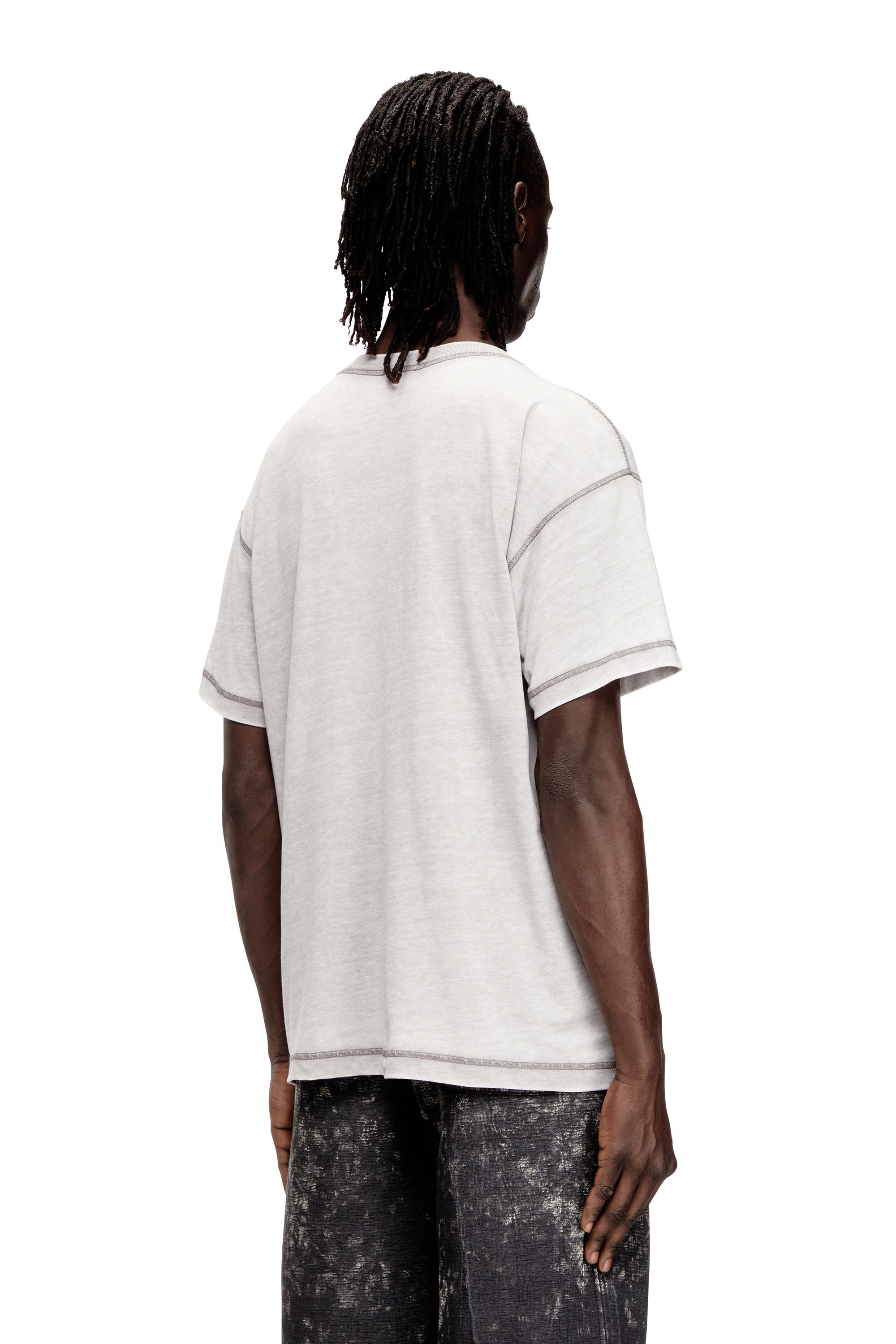 Diesel - T-NORM-V6, Man's Regular T-shirt with print and studs in null - 4