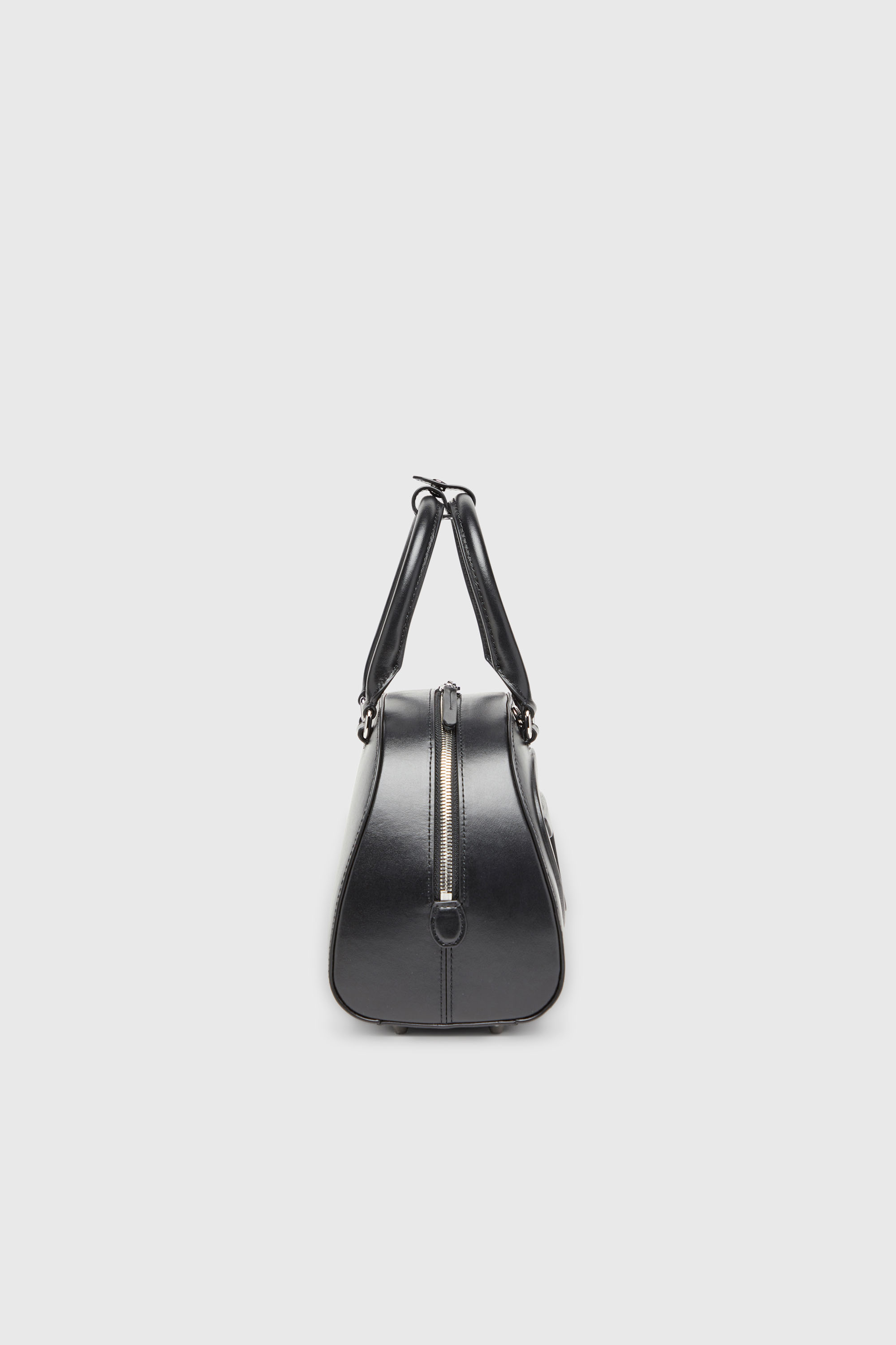 Diesel - 1DR DOME TOP HANDLE, Woman's 1DR Dome-Leather bowling bag in Black - 4
