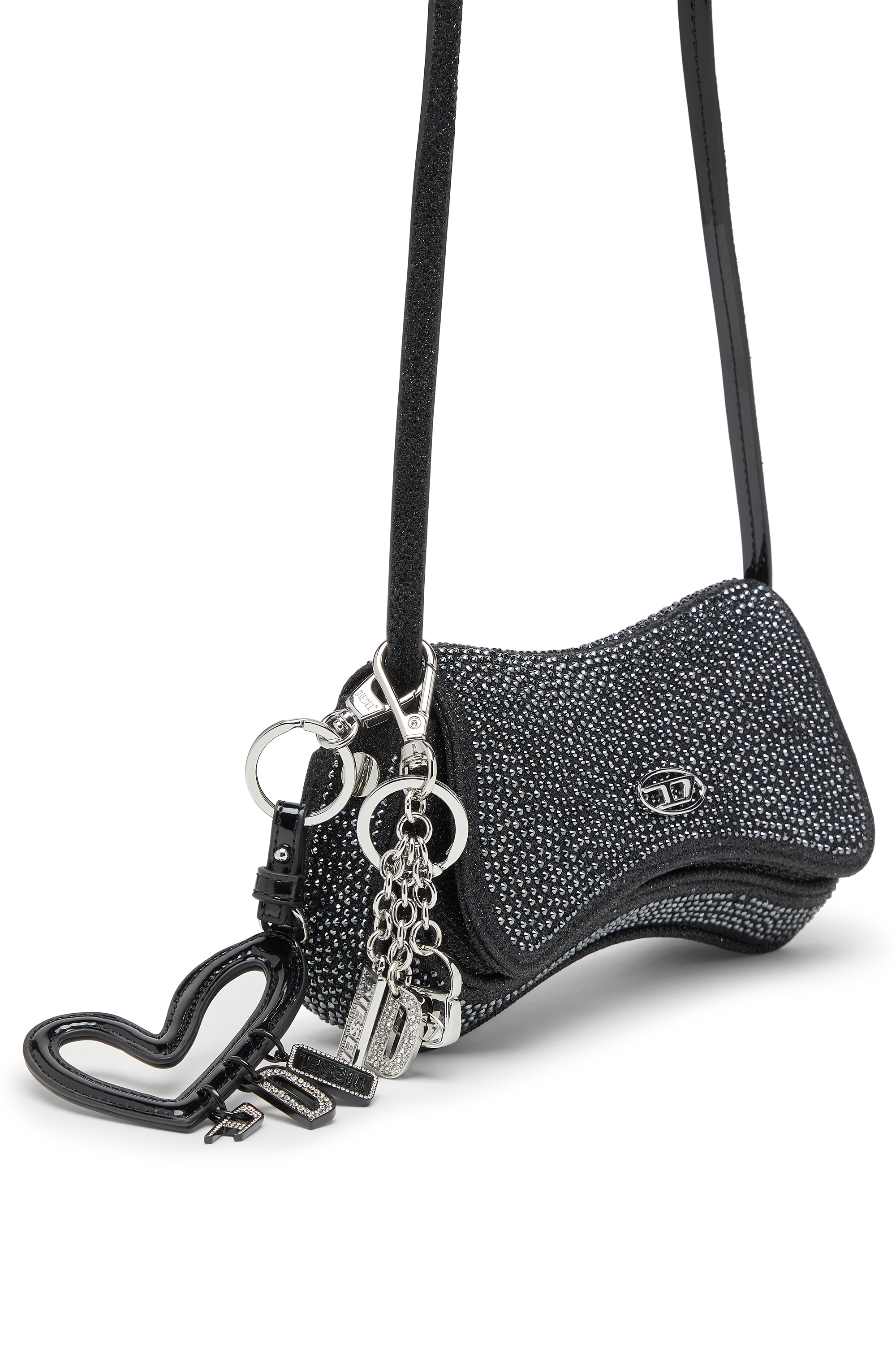 Diesel - MULTI II, Woman's Heart charm with glossy finish in Black - 5
