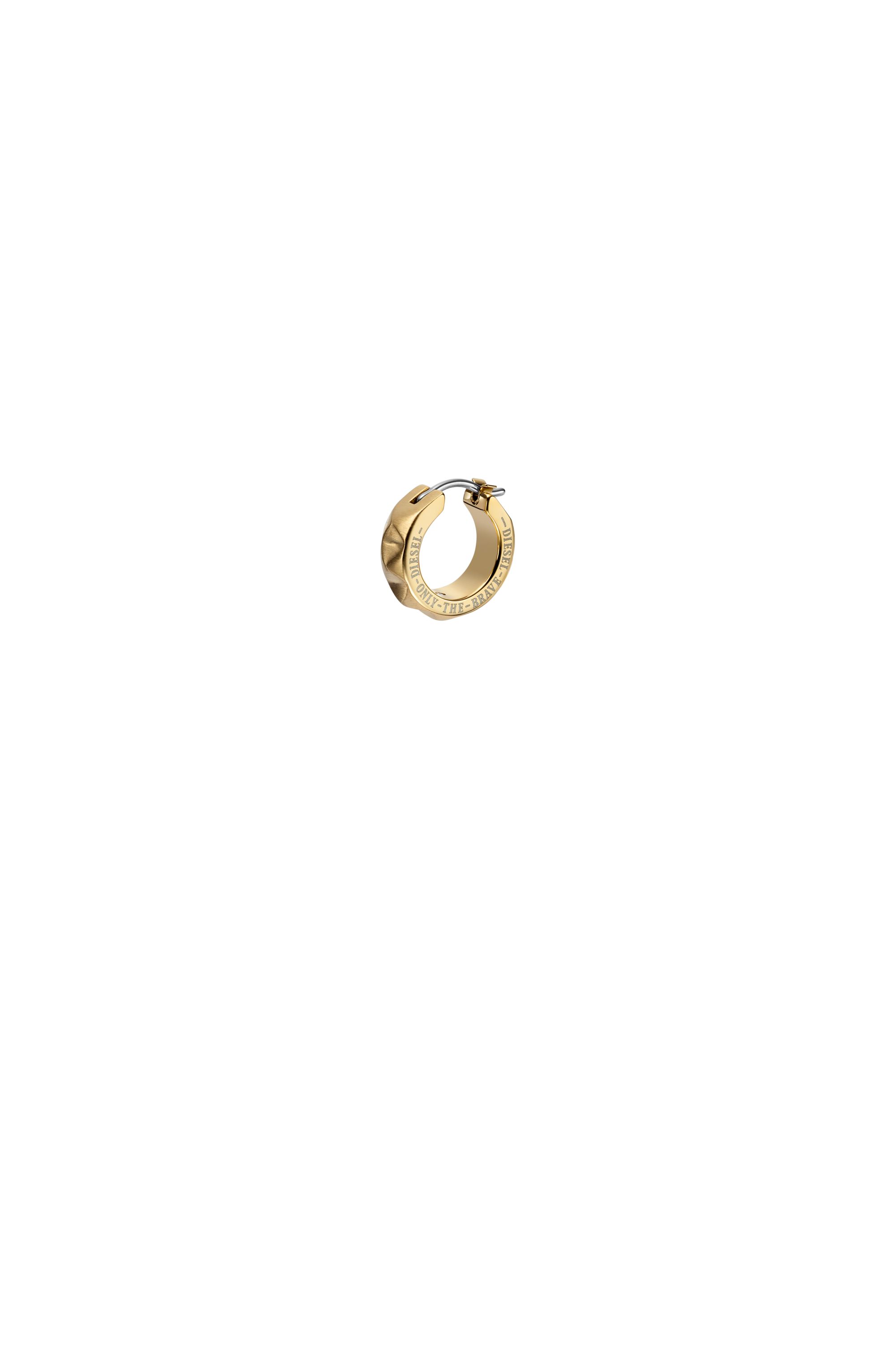 Diesel - DX1417, Unisex's Gold-Tone Stainless Steel single hoop earring in Gold - 1