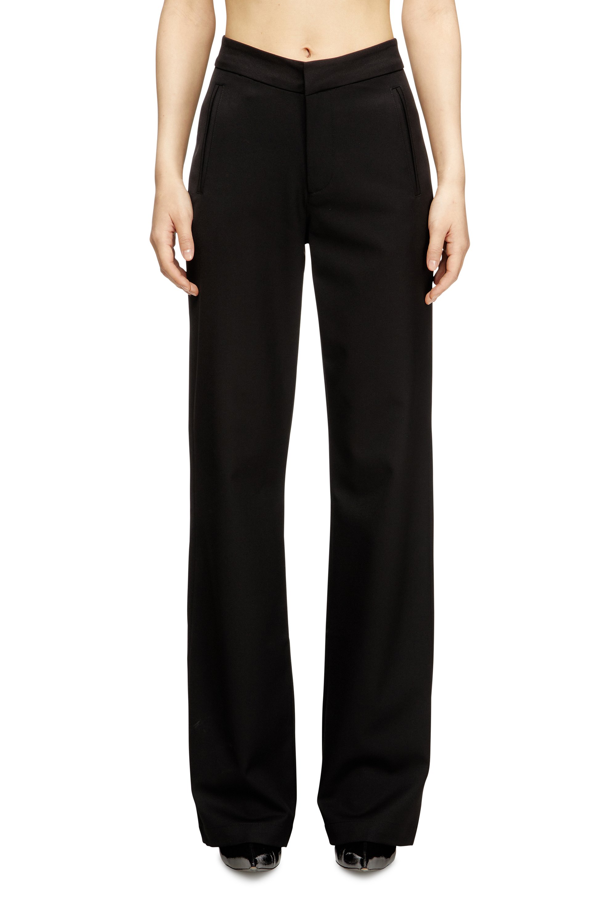 Diesel - P-ROMISE-S3, Woman's Pants in cool wool in Black - 1