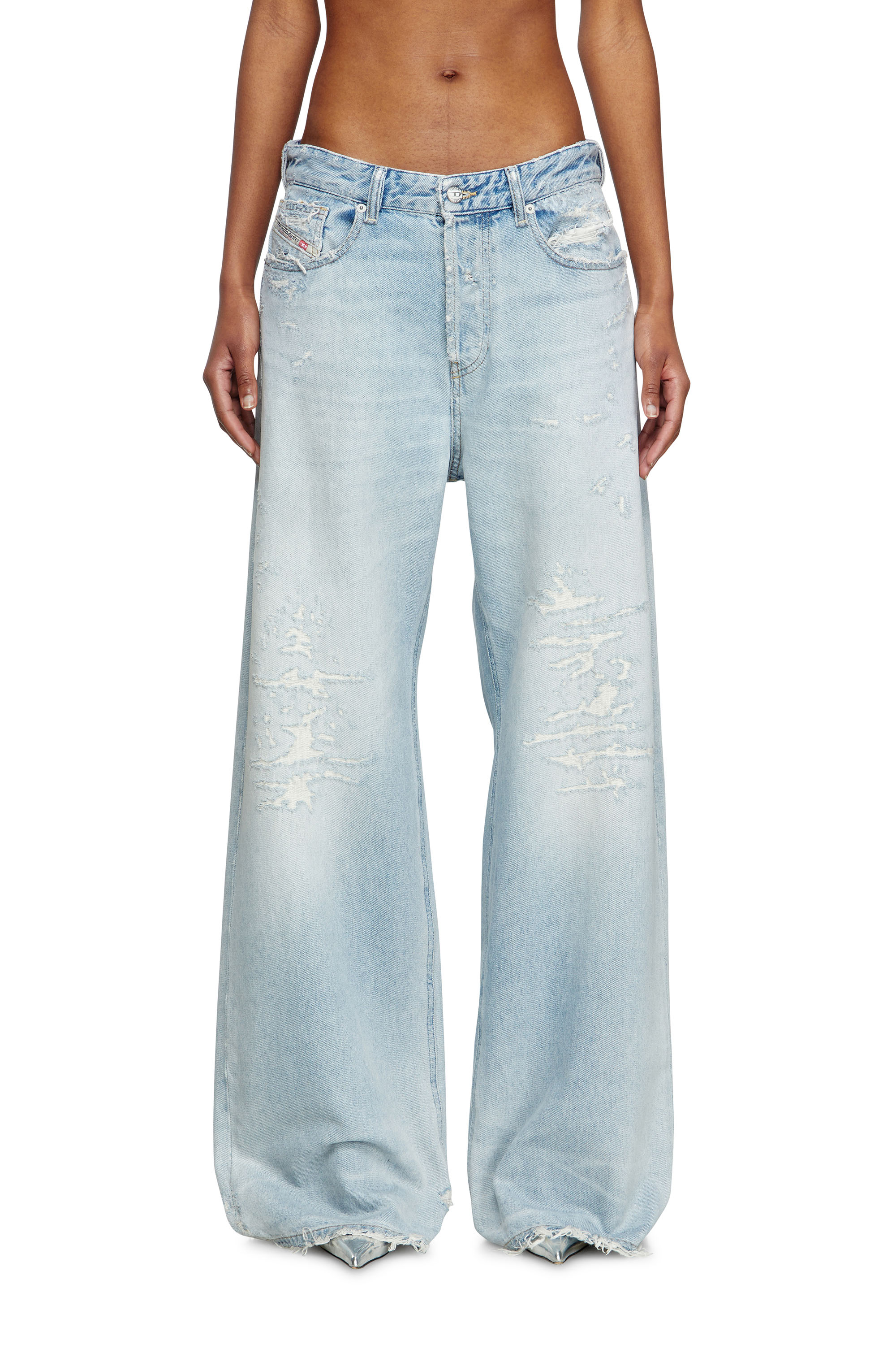 Relaxed Jeans 1996 D-Sire 09M53, Light Blue Diesel - Woman's Relaxed Jeans 1996 D-Sire 09M53, Light Blue - 3