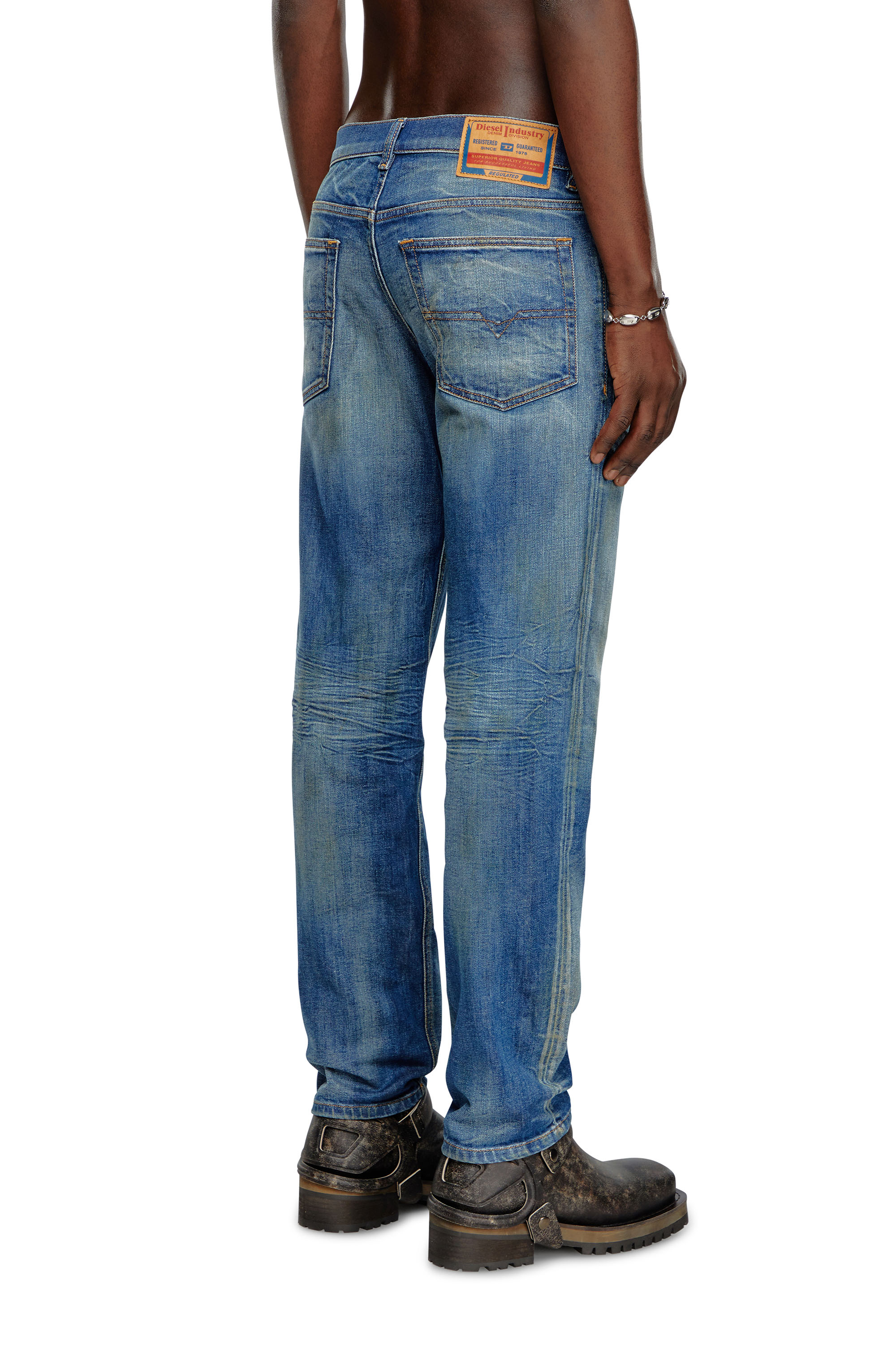 Diesel - Man Tapered Jeans 2023 D-Finitive 09J66, Medium blue - Image 3
