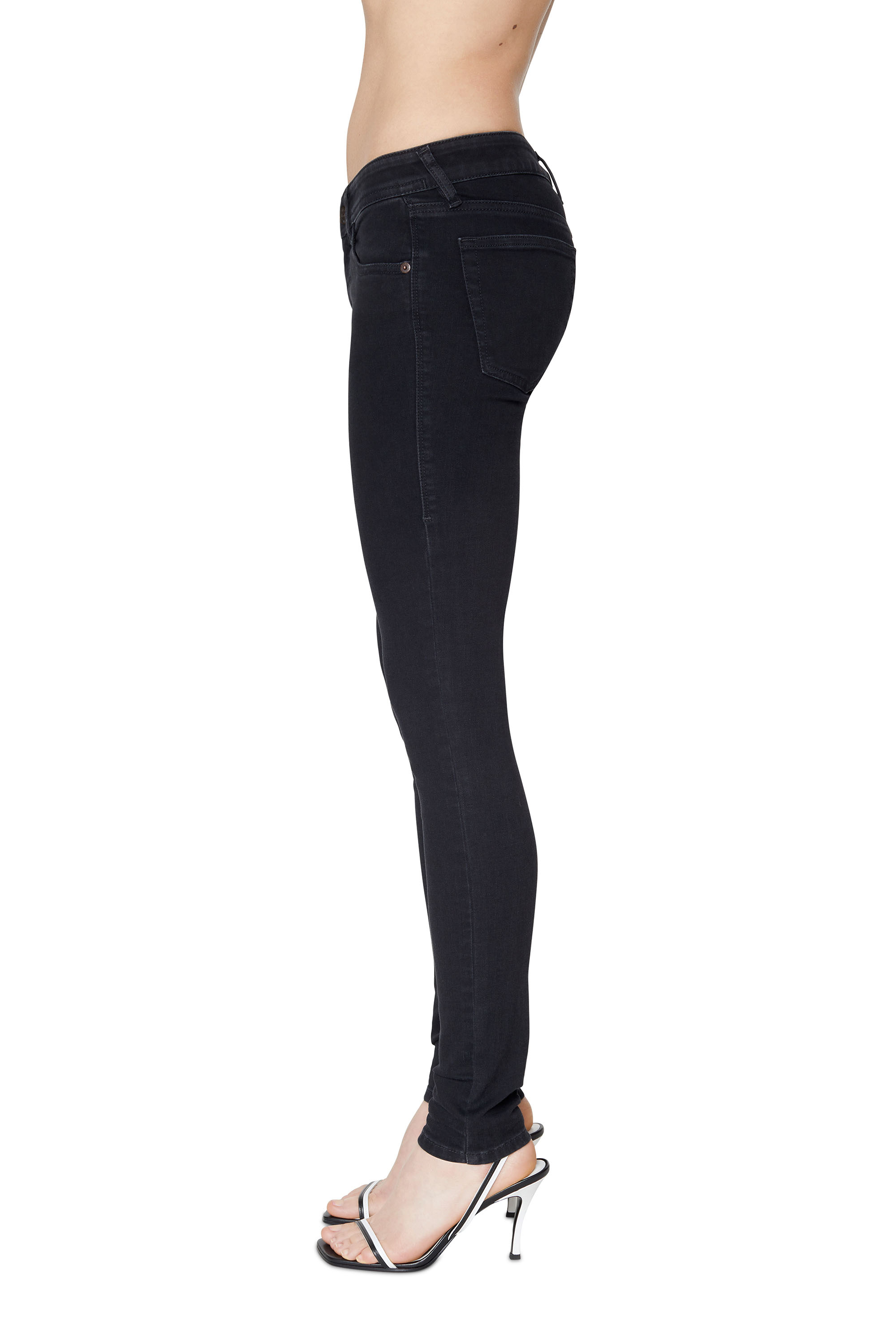 Diesel - Super skinny Jeans 2018 Slandy-Low Z69VW, Black/Dark grey - Image 4
