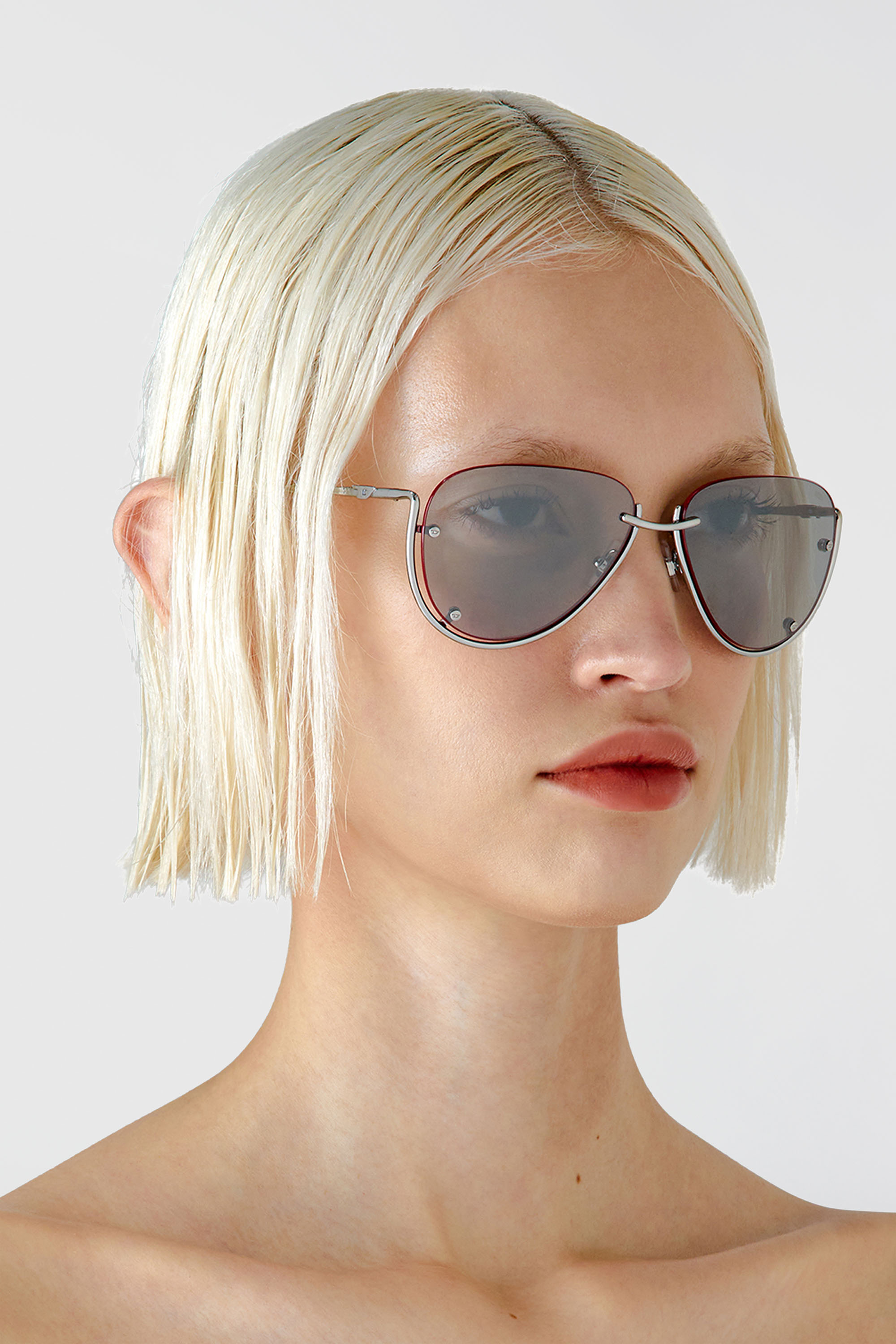 Diesel - 0DL1003, Unisex's Pilot model sunglasses in Silver - 5