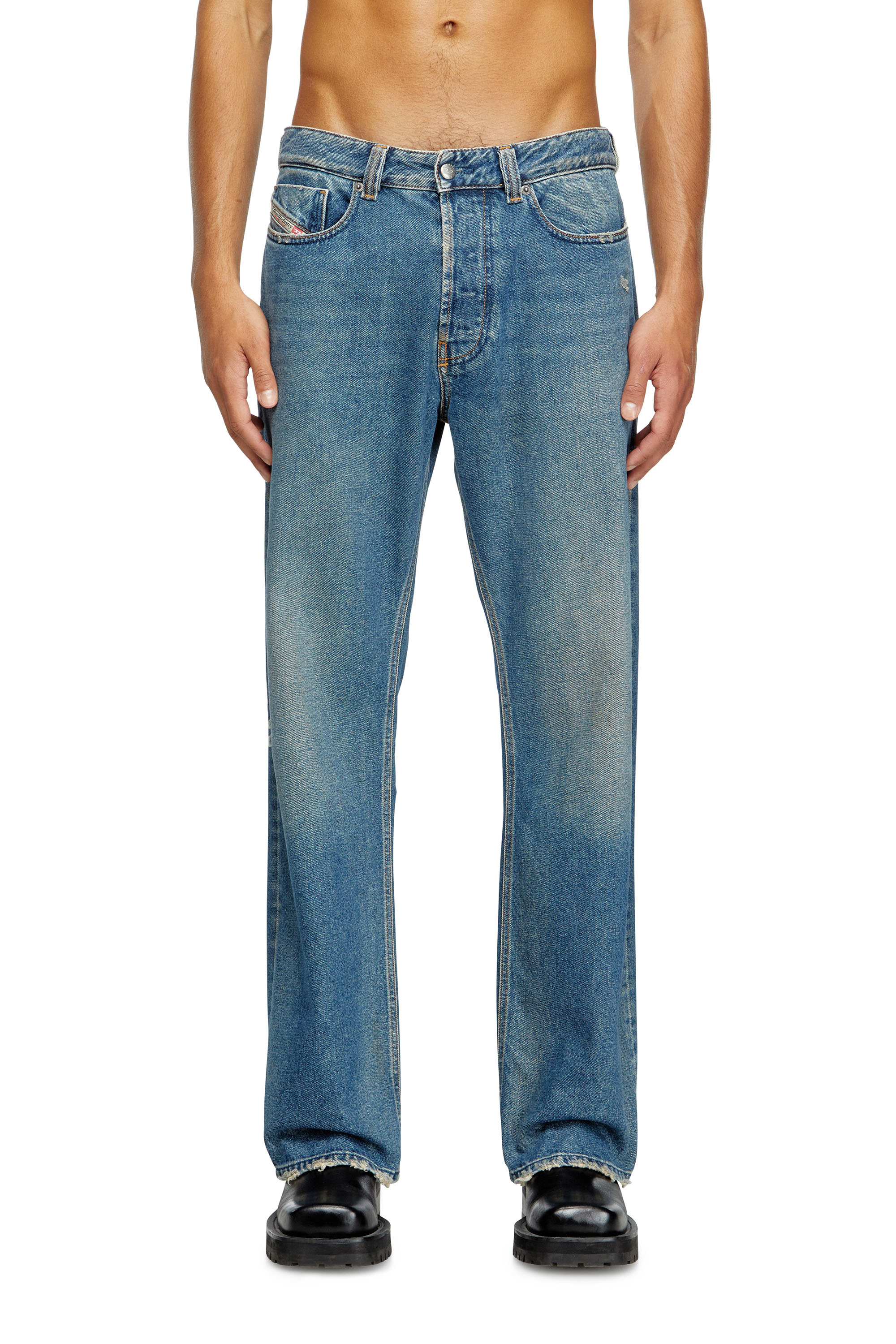 Diesel - Man's Relaxed Jeans 1980 D-Eeper 09J79, Medium blue - 3