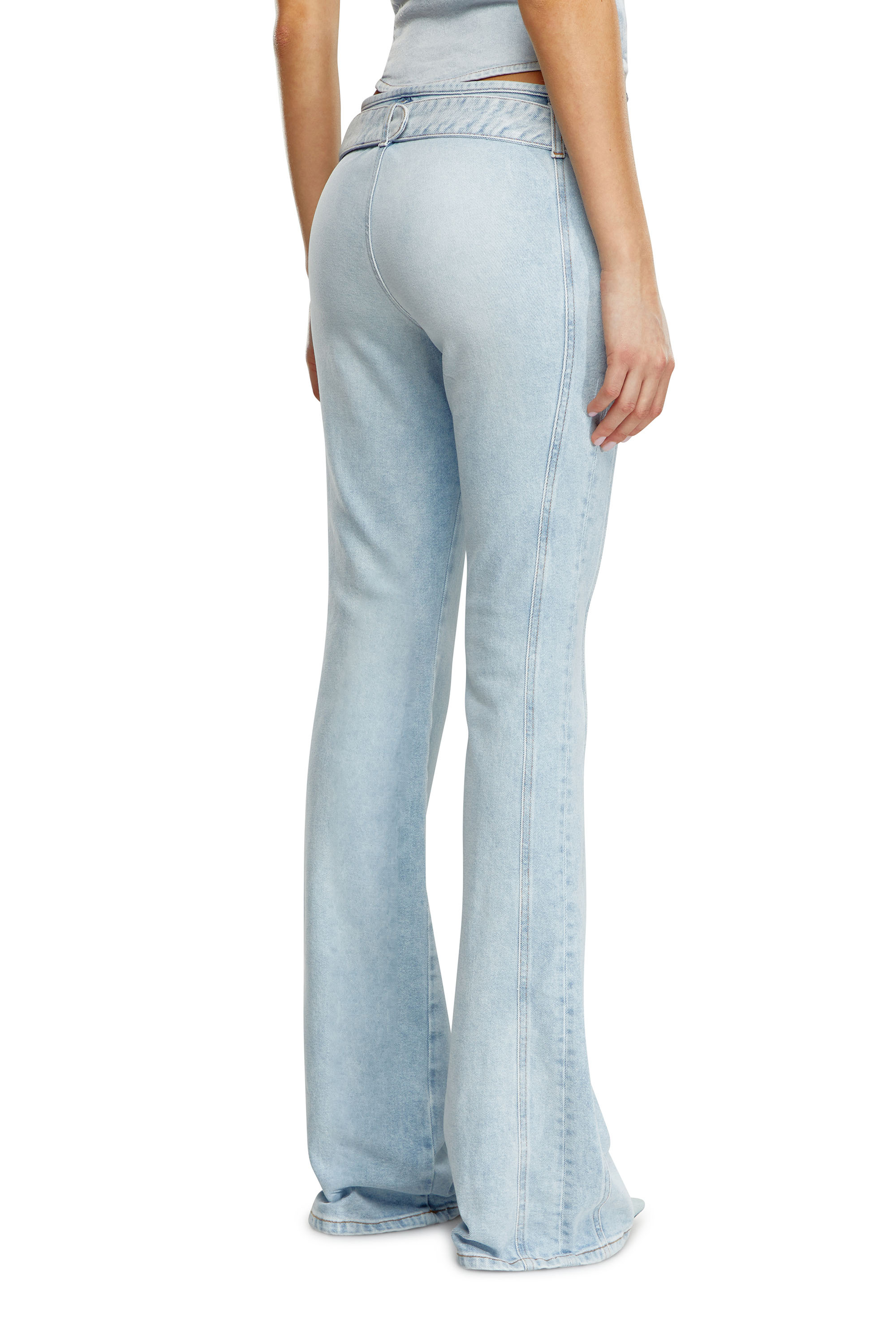 Diesel - Woman Bootcut and Flare Jeans D-Ebbybelt 0JGAA, Light Blue - Image 4