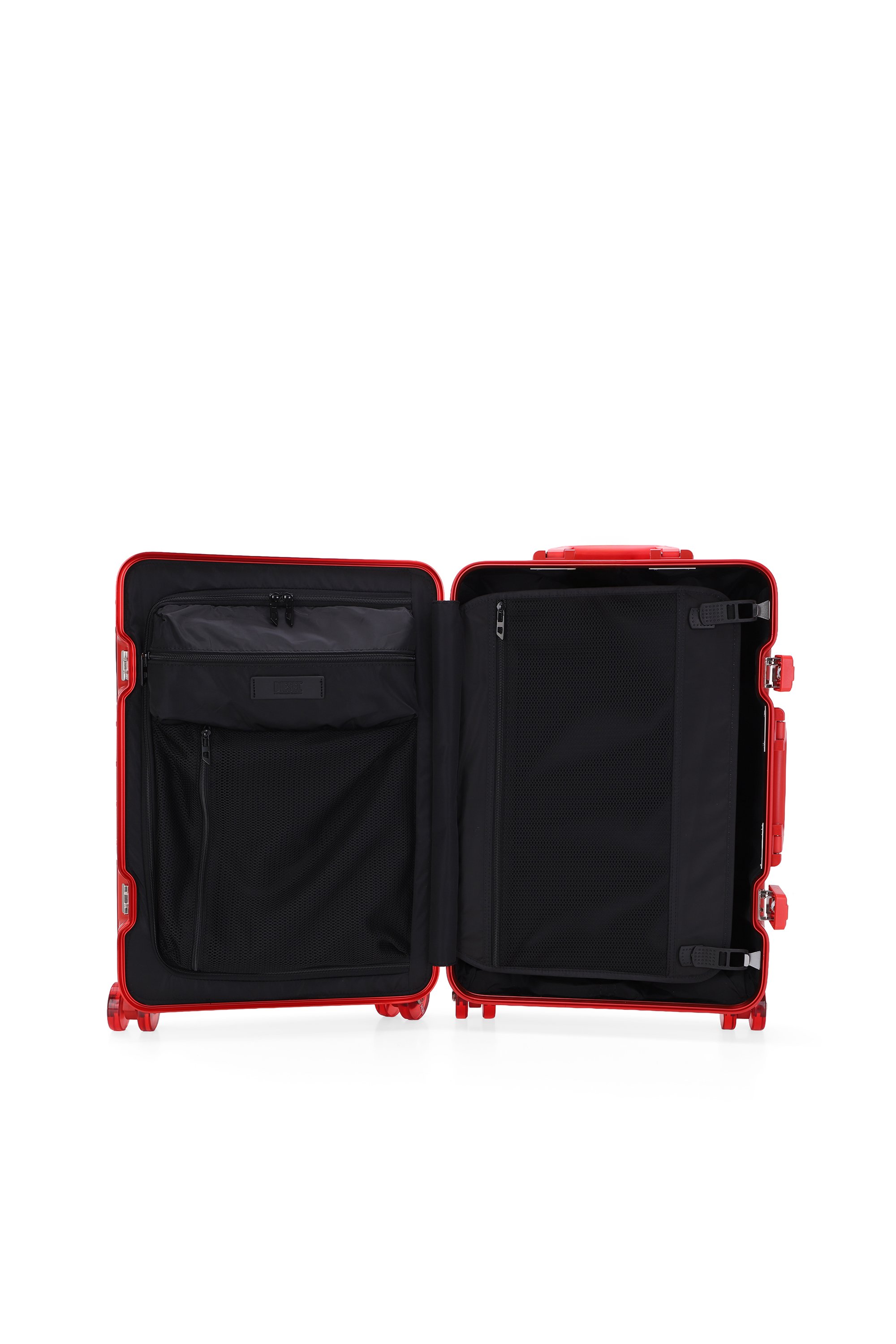 Diesel - DIESEL ALUMINUM TROLLEY- DSL002, Unisex's Aluminum suitcase size S in Red - 3