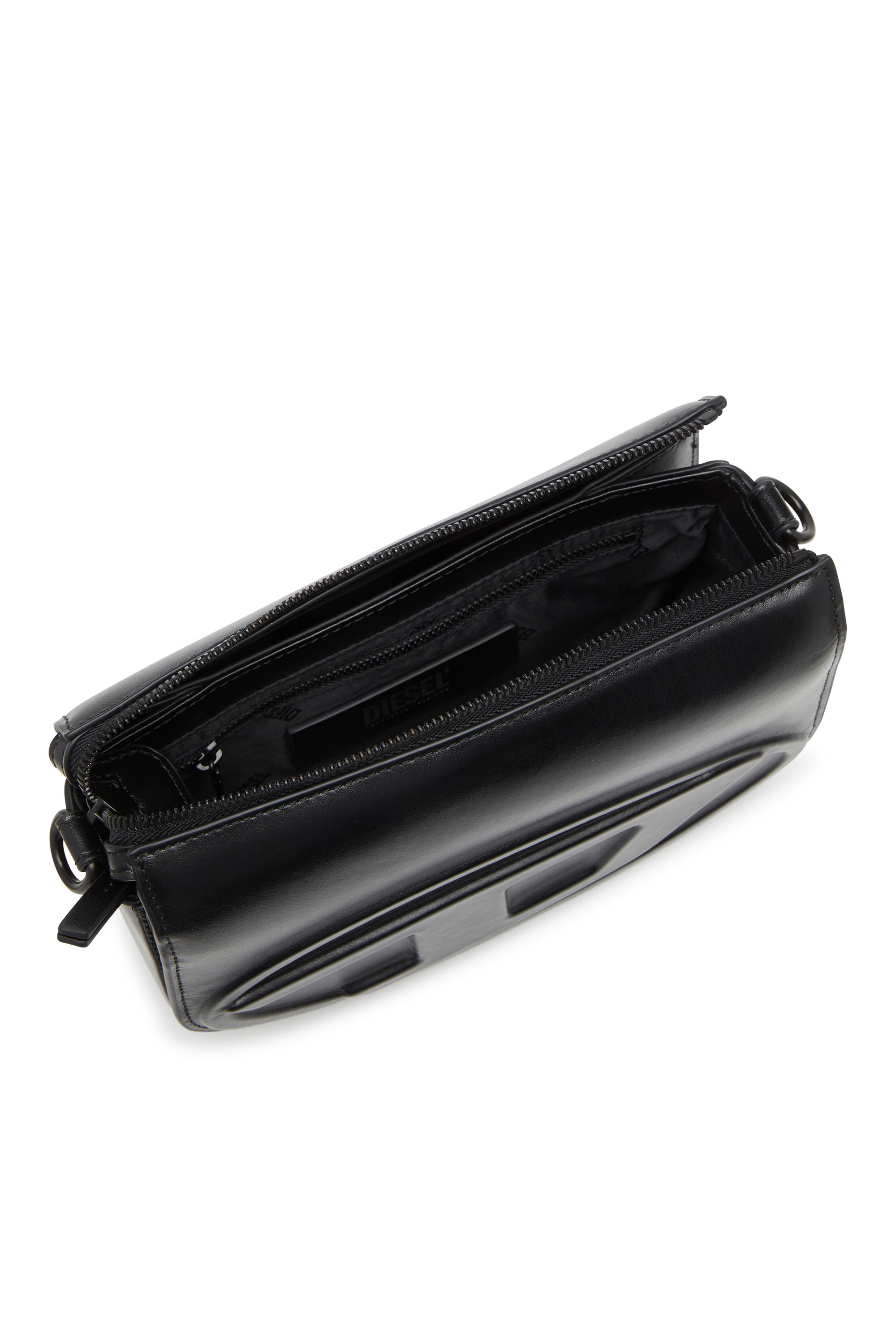 Diesel - 1DR CAMERA BAG, Man's 1DR-Camera bag in premium leather in Black - 2