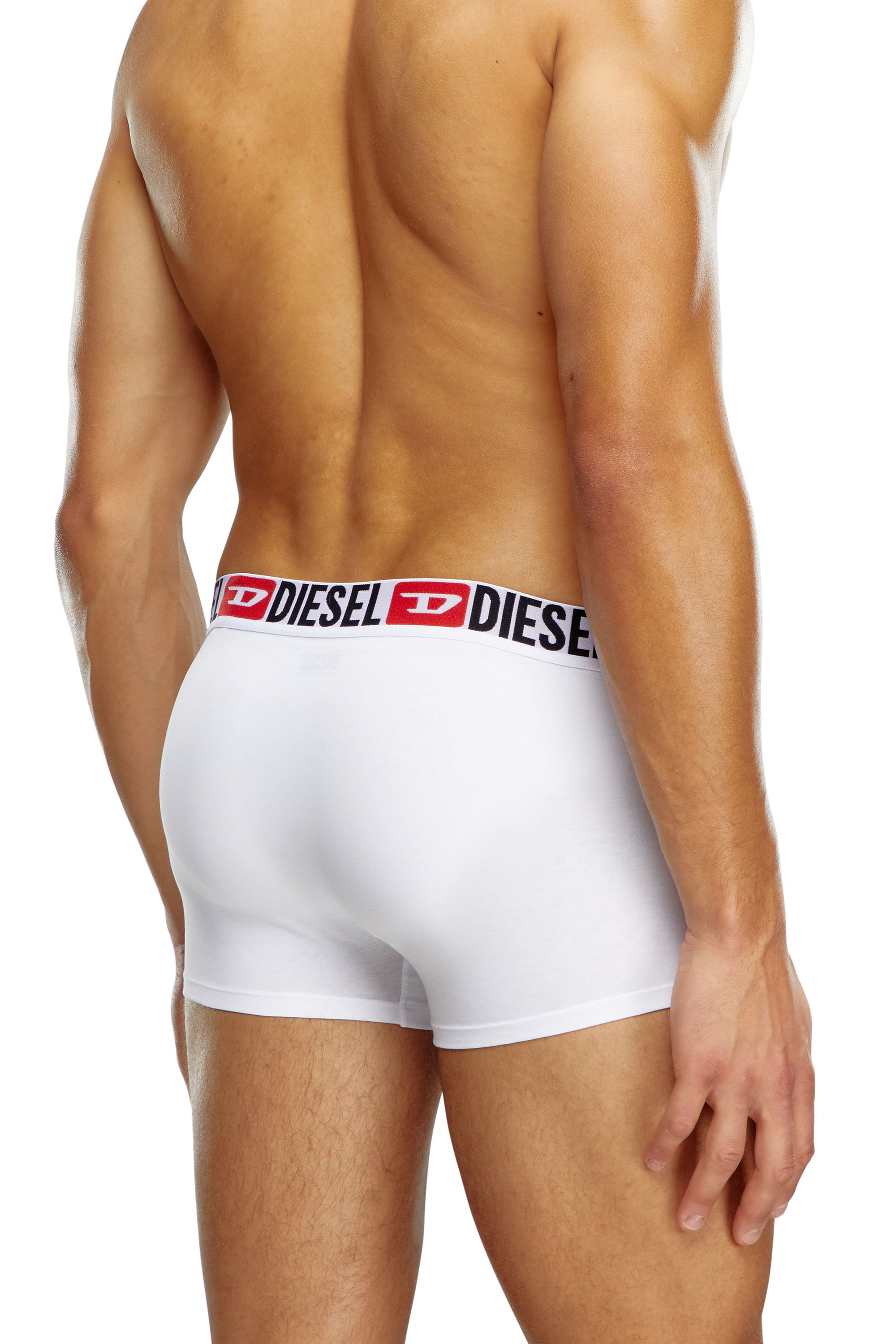 Diesel - UMBX-DAMIENTHREEPACK, Man's Three-pack of all-over logo waist boxers in White - 3