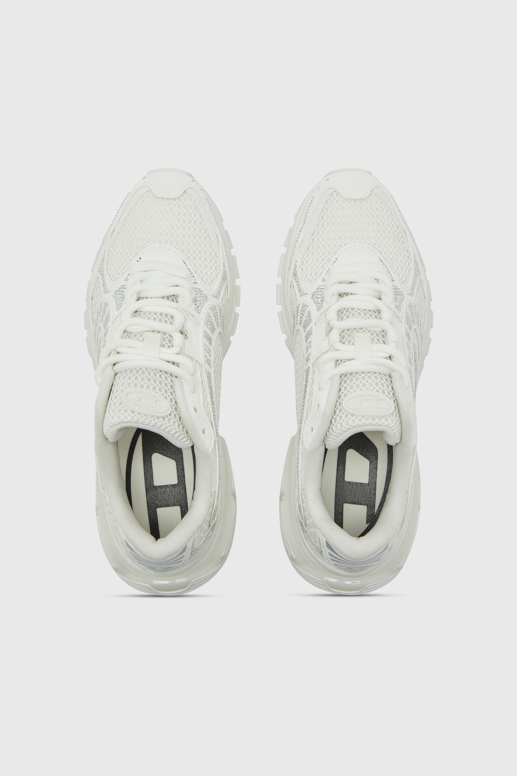 Diesel - S-PRO-V-DENSE LOW W, Woman's S-Pro-V-Dense - Mesh sneakers with crystals in White - 4