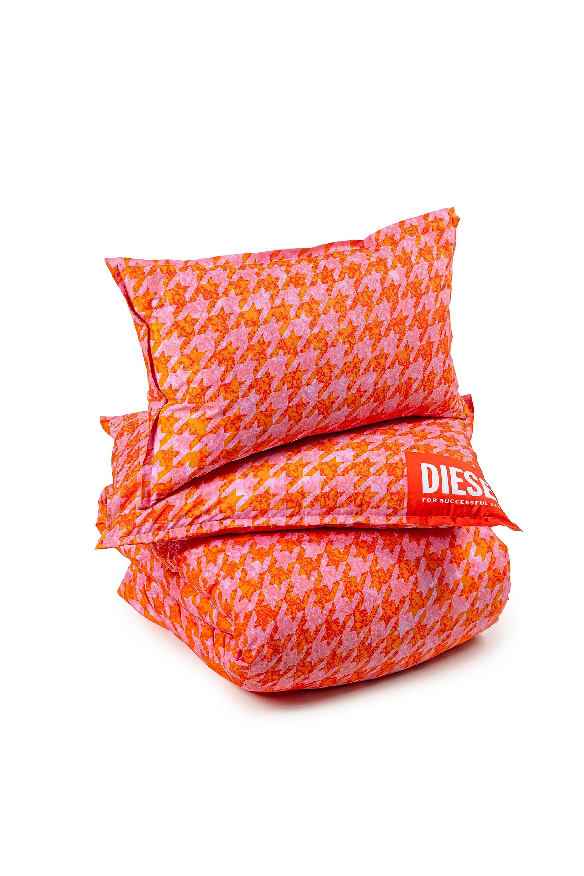 Diesel - 1018105  DROP PINK/RED PERCALE DUVET COV, Unisex's Percale duvet cover set for queen size bed in Orange - 2