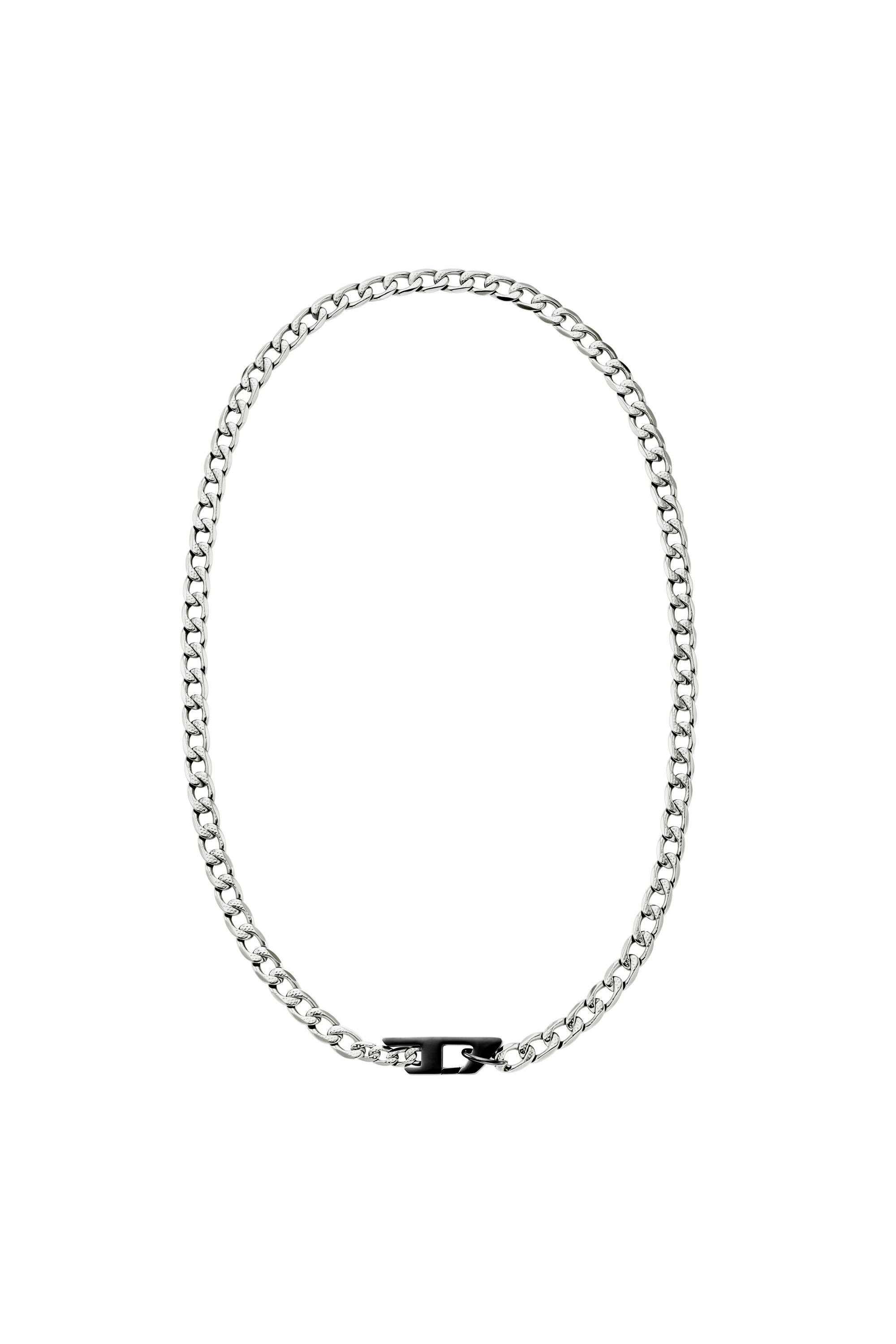 Diesel - DX1636931 JEWELLERY, Unisex's Two-tone stainless steel chain necklace in Silver/Black - 1