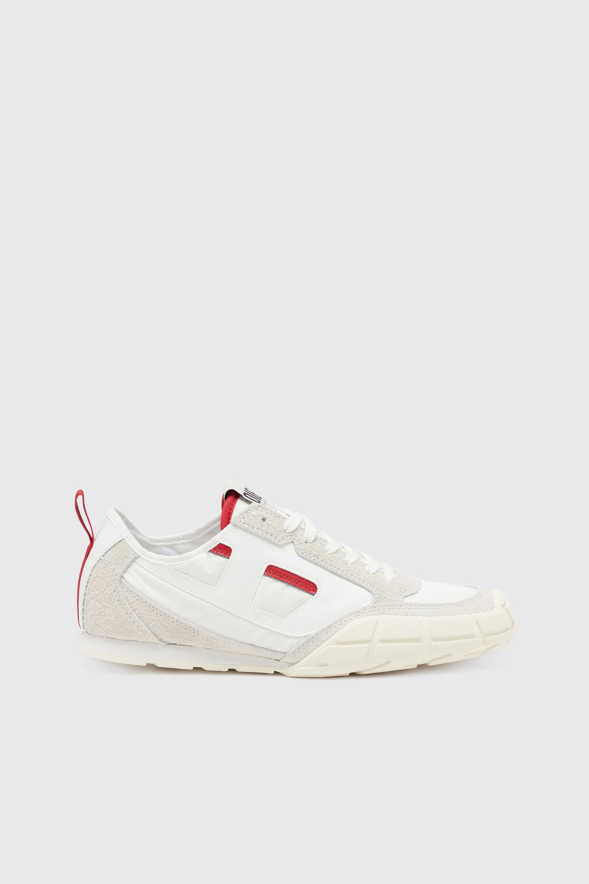 Diesel - S-PAGODHA LOW, Man's S-Pagodha-Sneakers in leather, suede and ripstop in White/Red - 1