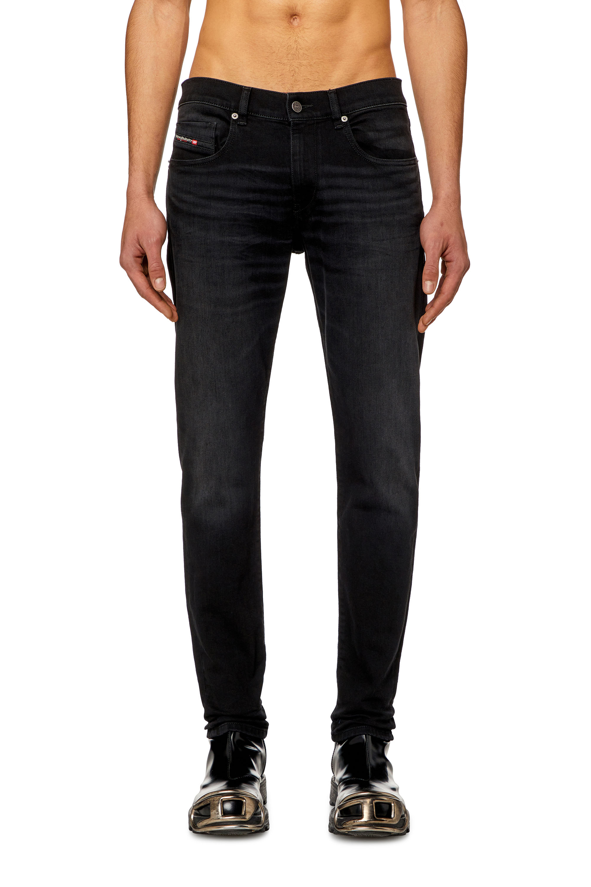 Diesel - Slim Jeans 2019 D-Strukt 09H32, Black/Dark grey - Image 2