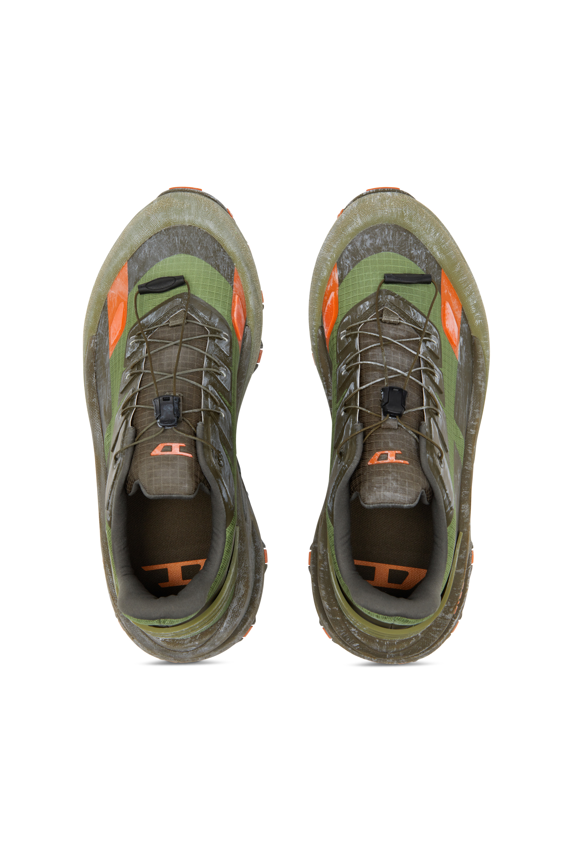 Diesel - D-CAGE RUNNER, Man's D-Cage Runner-Sneaker in Green/Orange - 4