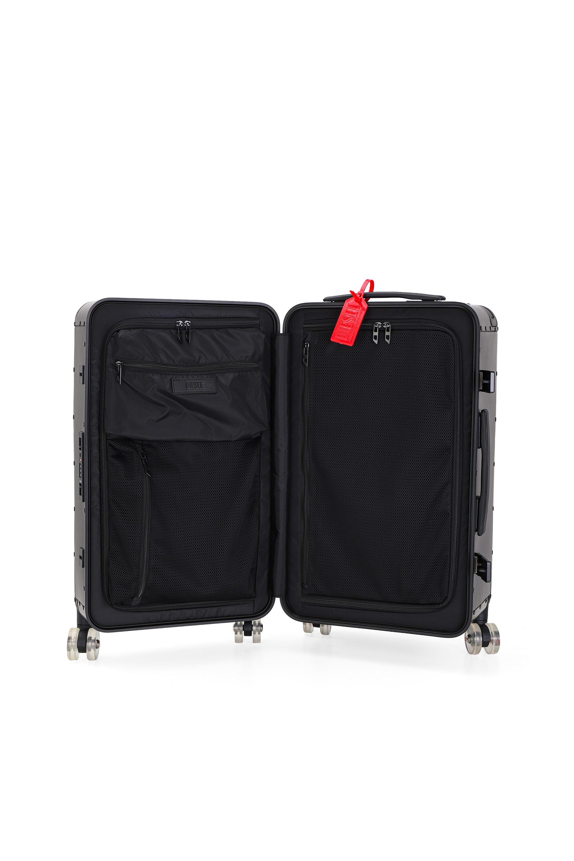 Diesel - DSL CARBON FIBER TROLLEY-BLACK- DSL001, Unisex's Carbon fiber suitcase size M in Black - 3