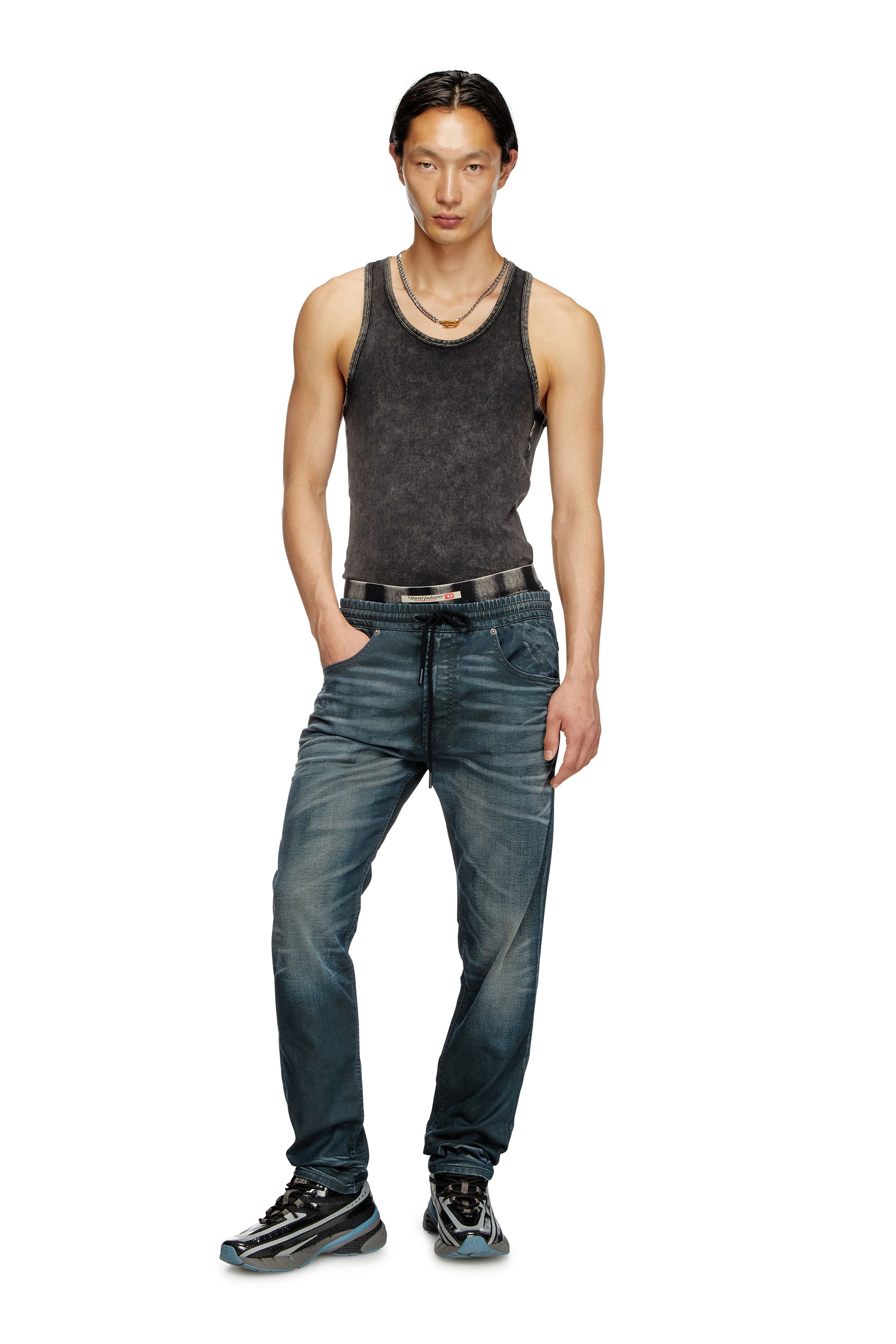 Diesel - Man's Regular 2030 D-Krooley Joggjeans® 068QK, Dark Blue - 4