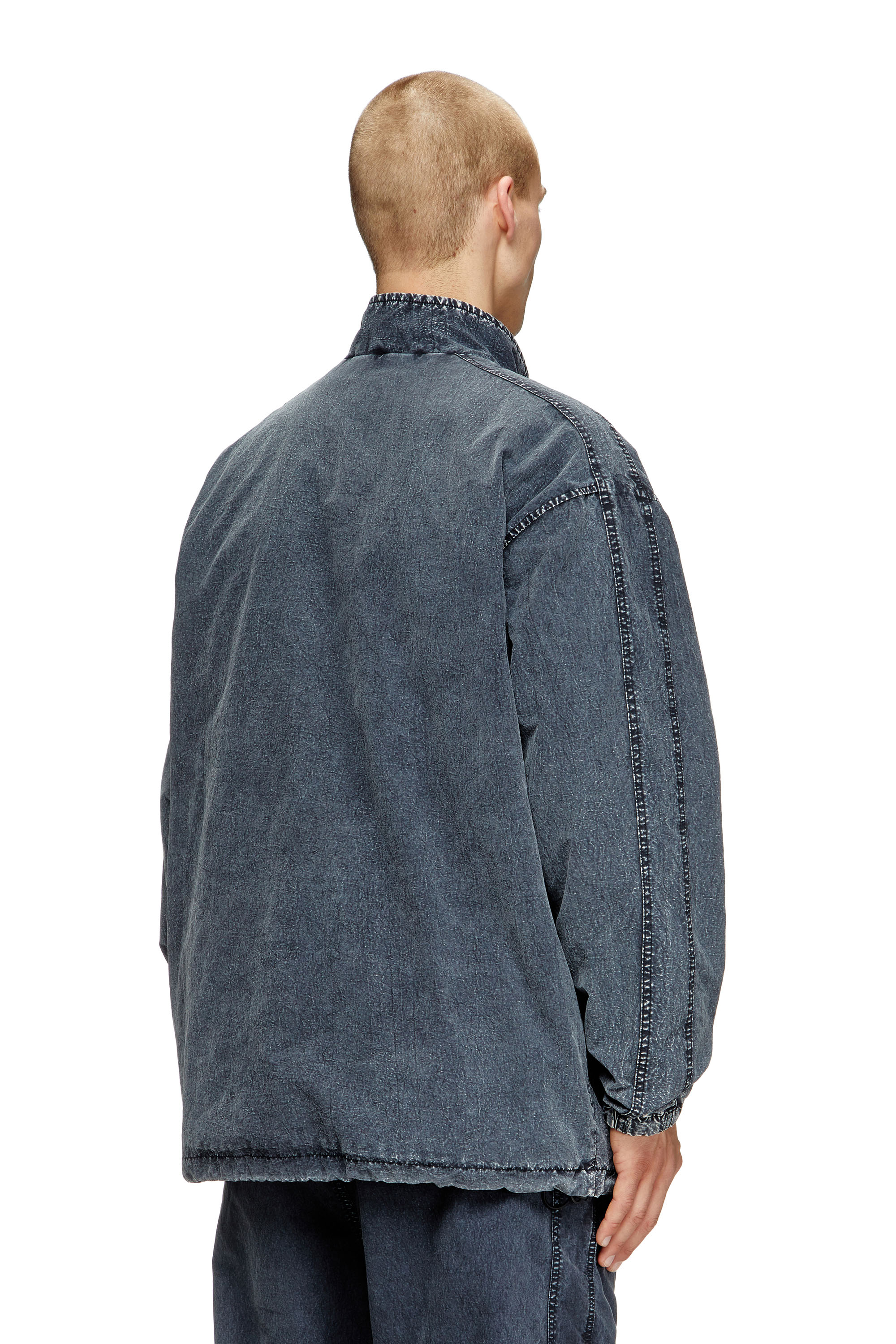 Diesel - J-WILSON, Man's Jacket in recycled nylon taslan in Black - 4