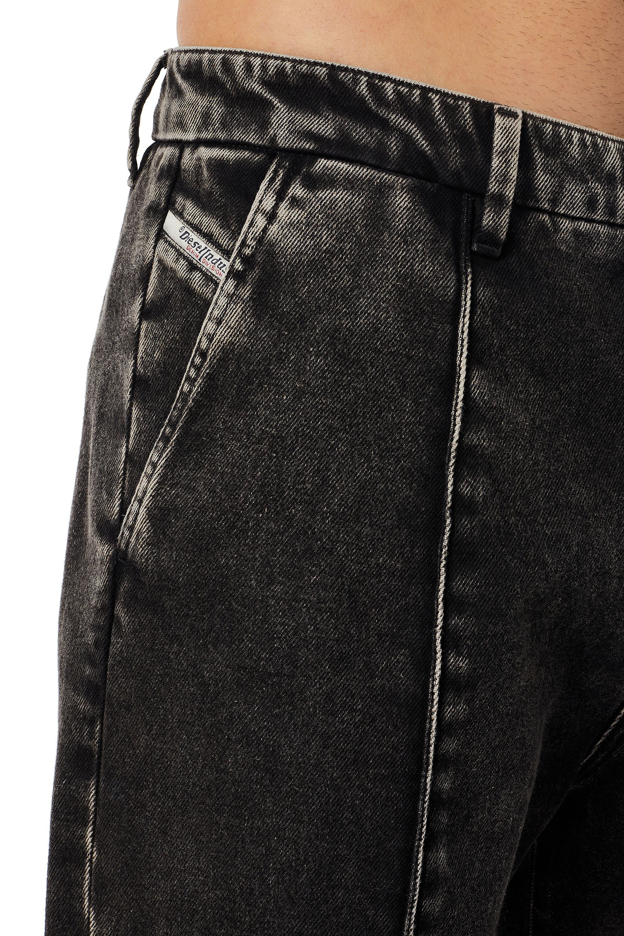 Diesel - Straight Jeans D-Chino-Work 09B87, Black/Dark grey - Image 3