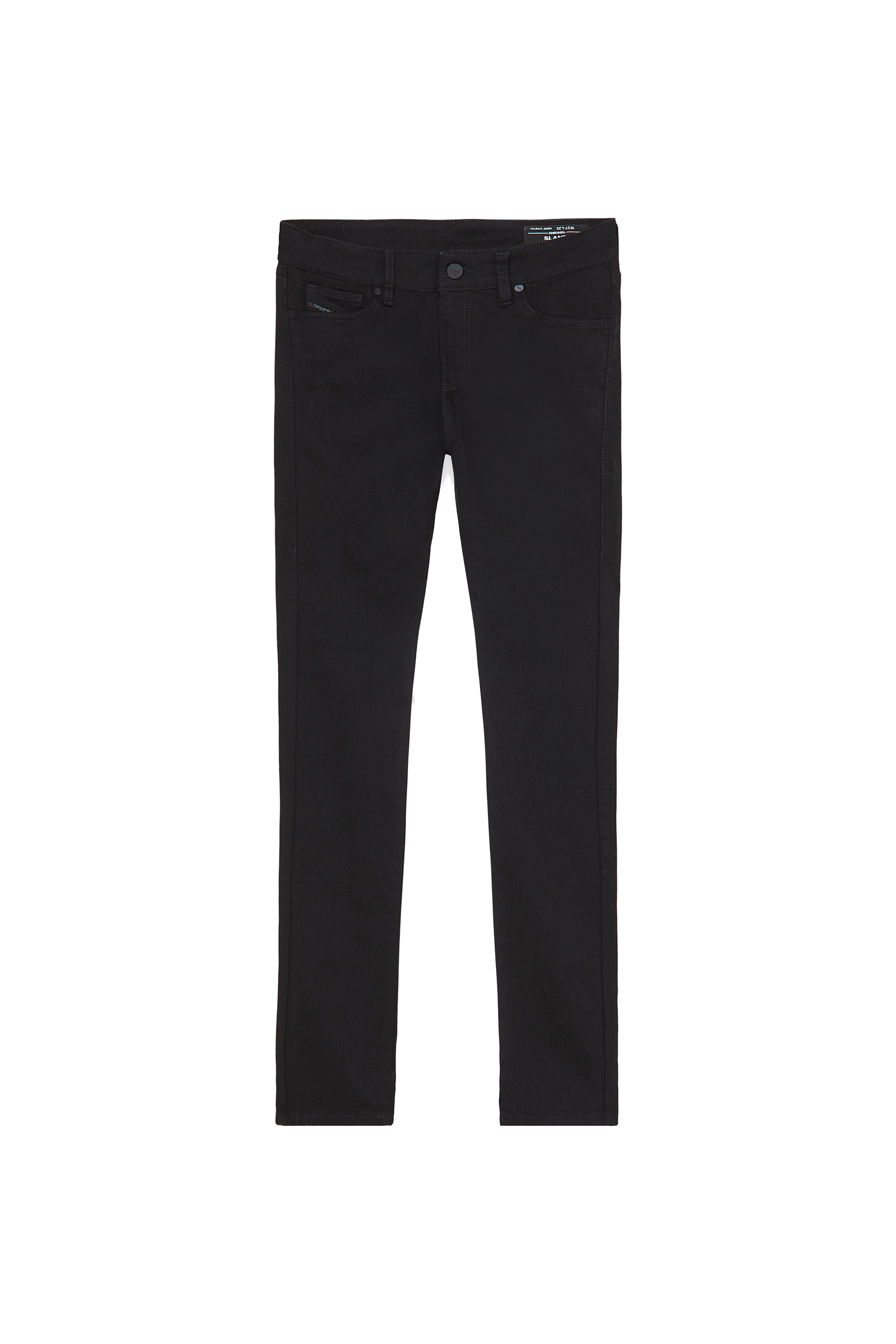 Diesel - 2017 Slandy 069EF Super skinny Jeans, Black/Dark grey - Image 6
