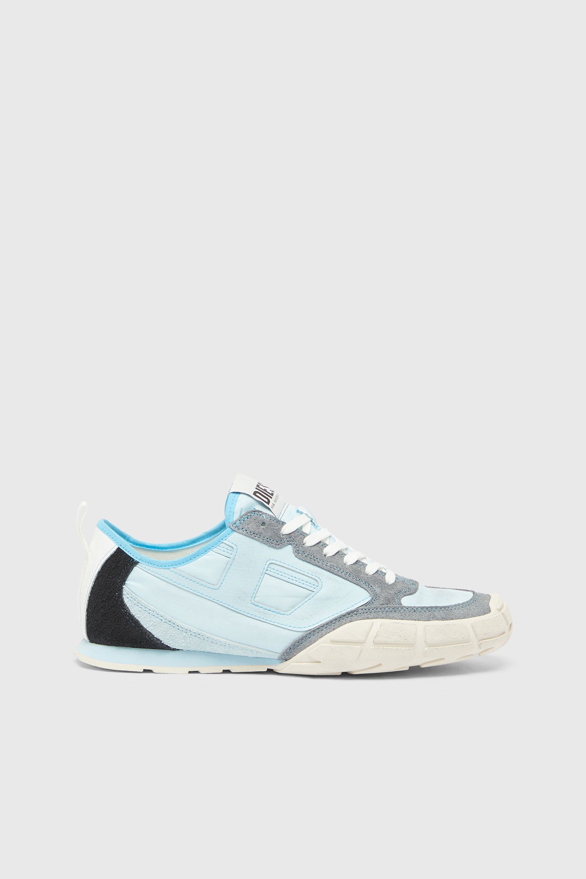 Diesel - S-PAGODHA LOW, Man's S-Pagodha - Sneakers in leather and nylon in Light Blue - 1