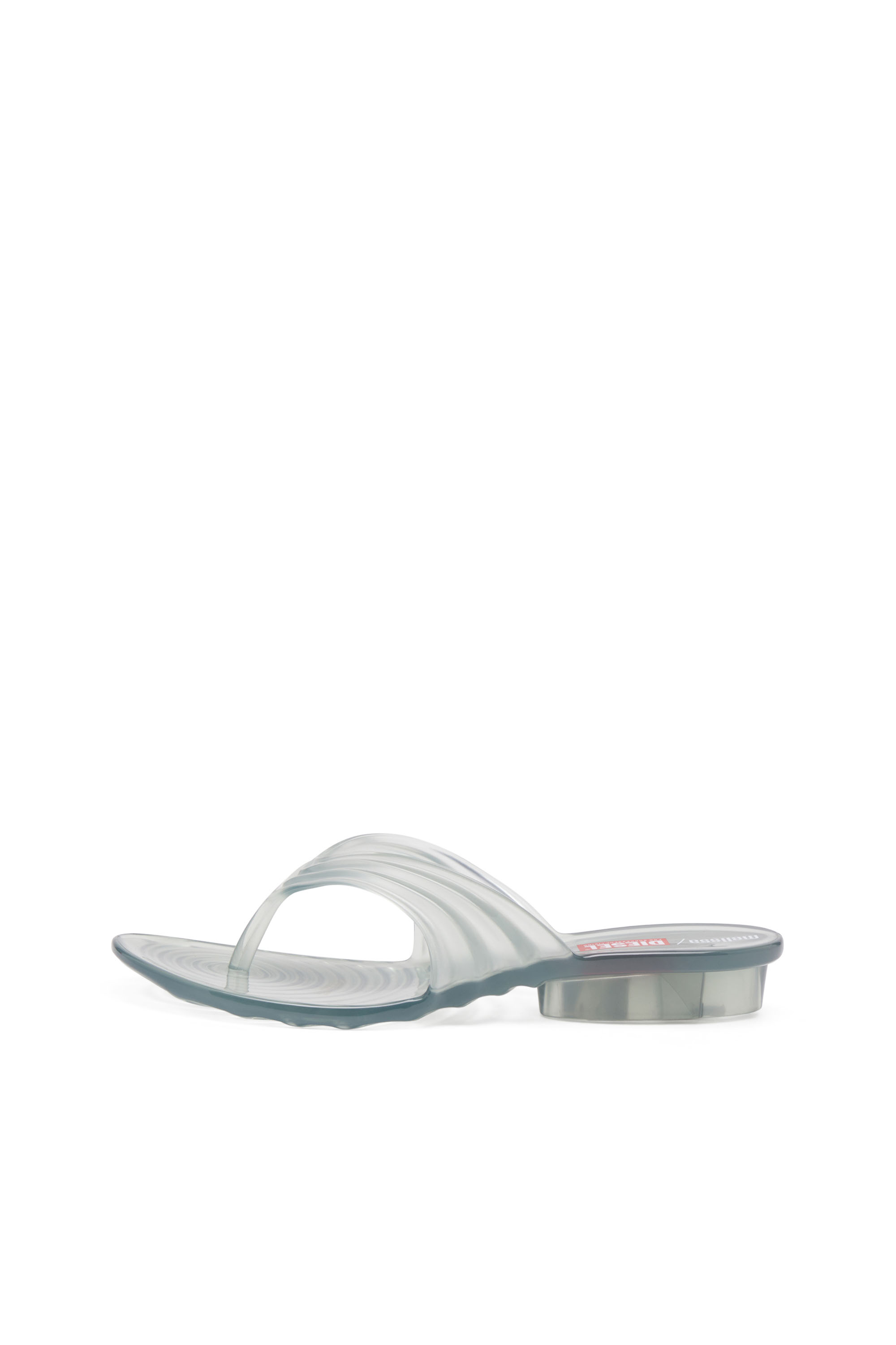 Diesel - MELISSA QUANTUM THONG, Woman's Sculptural flip-flops in Melflex® in Light Grey - 8