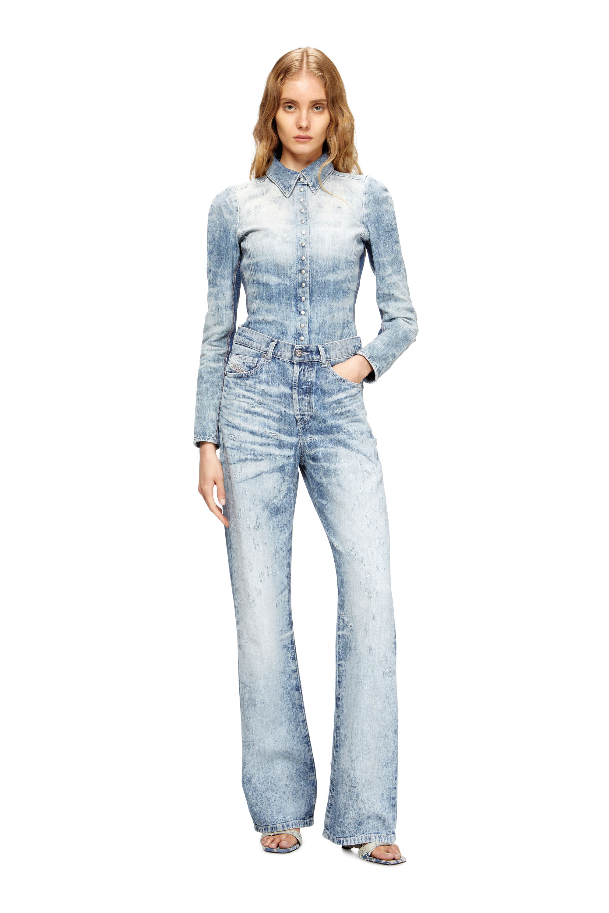 Diesel - Woman's Regular Jeans 1971 D-Sent 068TY, Light Blue - 1