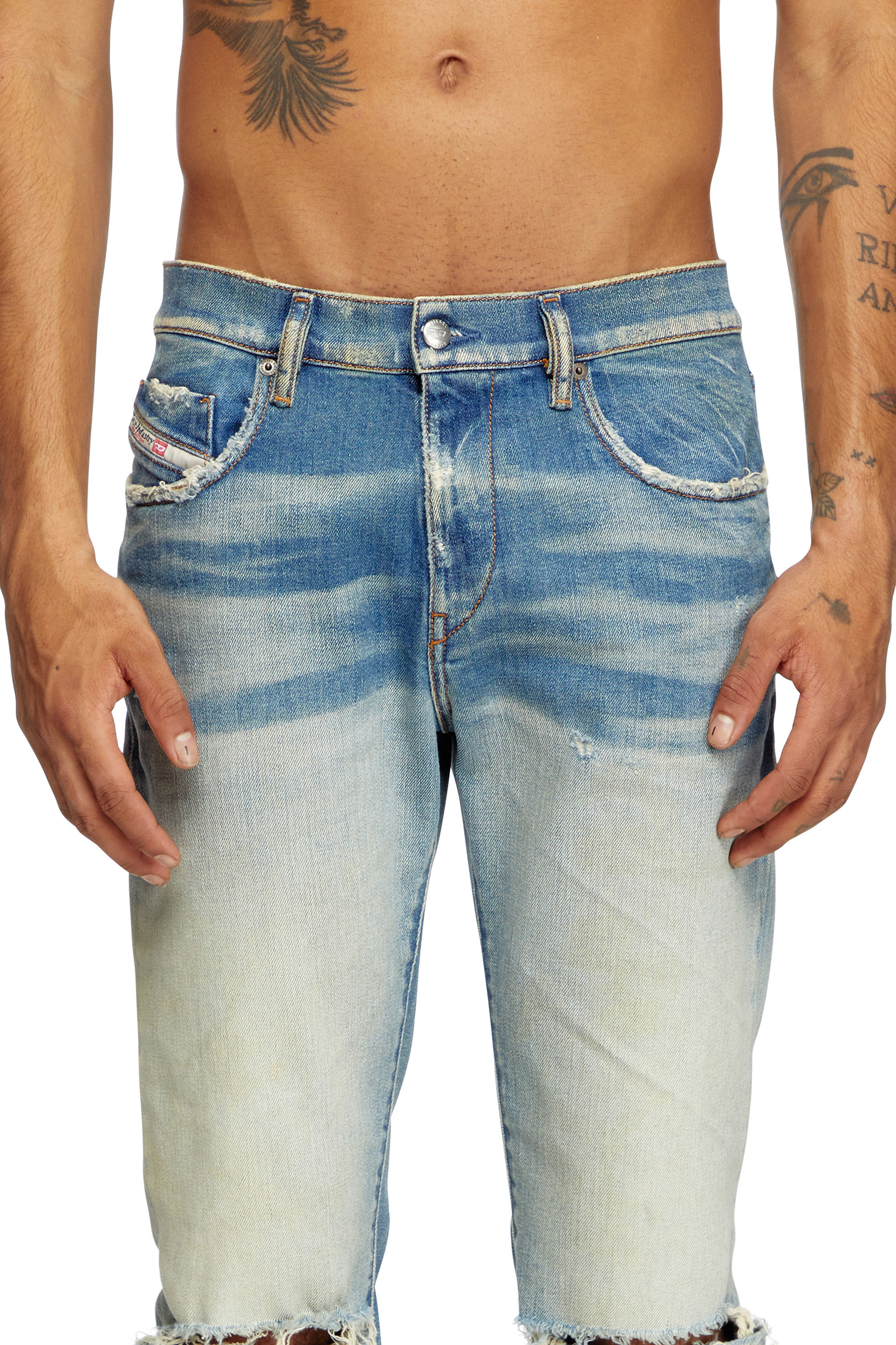 Diesel - Man's Slim Jeans 2019 D-Strukt 09L28, Medium blue - 4