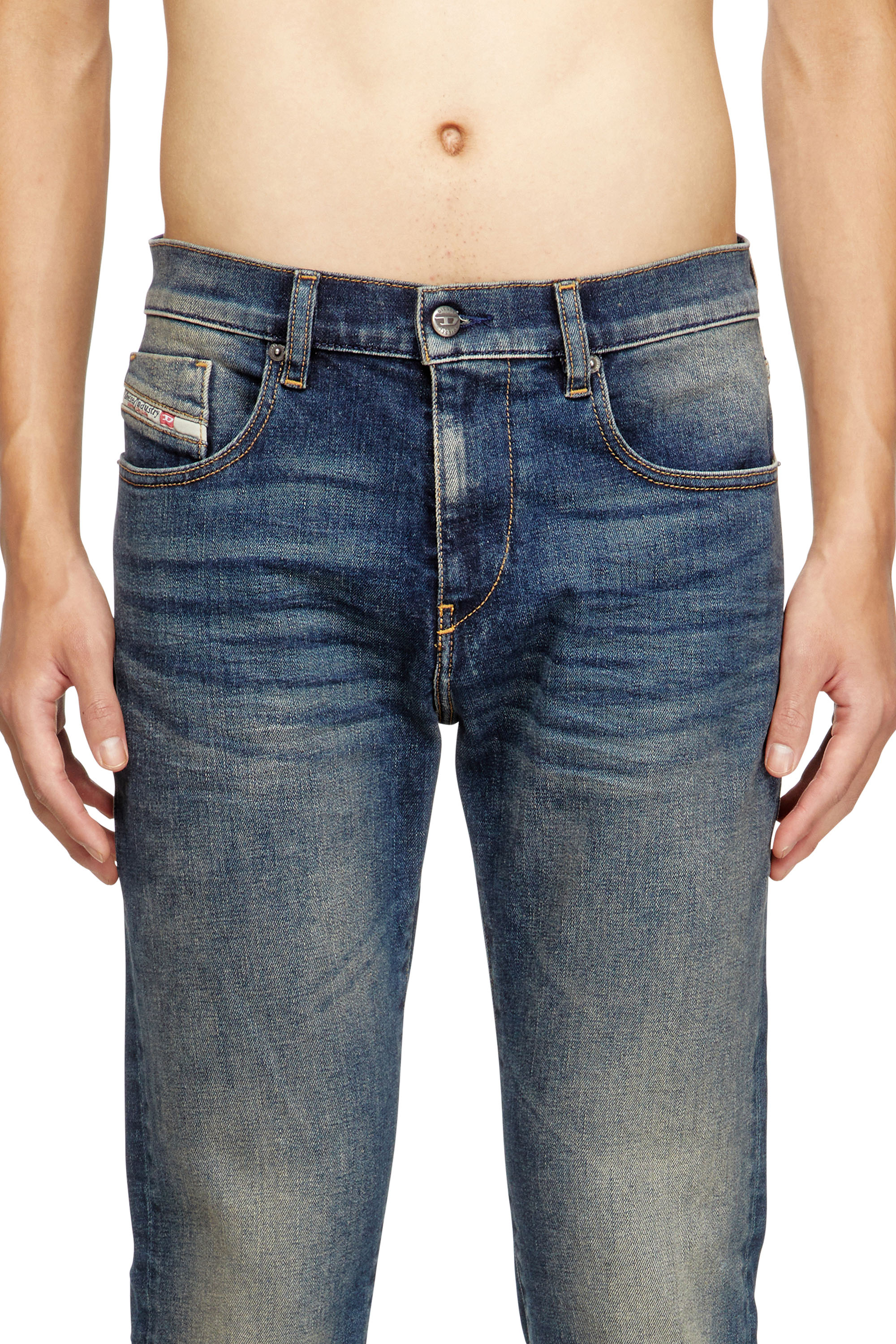 Slim Jeans 2019 D-Strukt 09M16, Dark Blue Diesel - Man's Slim Jeans 2019 D-Strukt 09M16, Dark Blue - 5