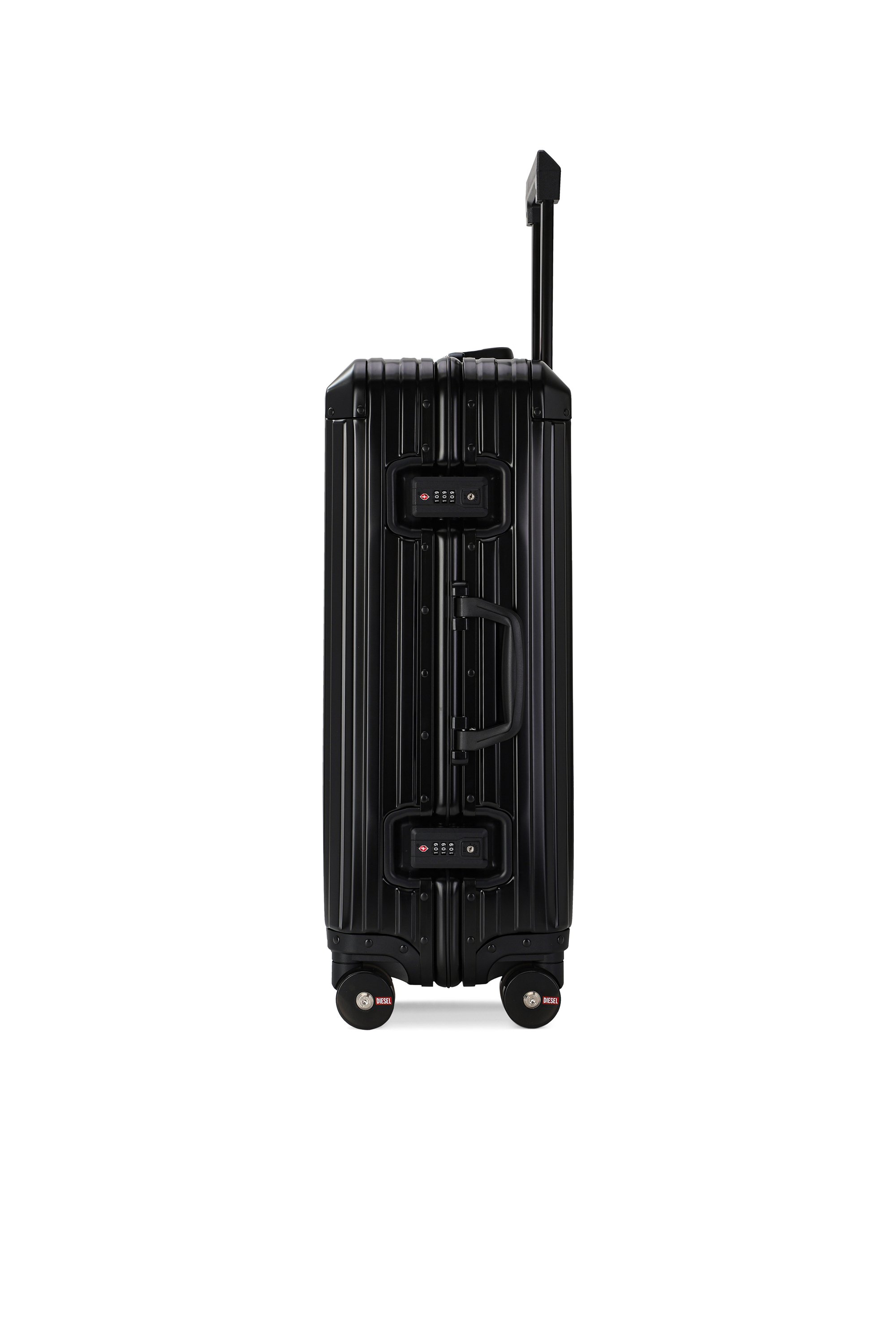 Diesel - DIESEL ALUMINUM TROLLEY- DSL002, Unisex's Aluminum suitcase size M in Black - 4