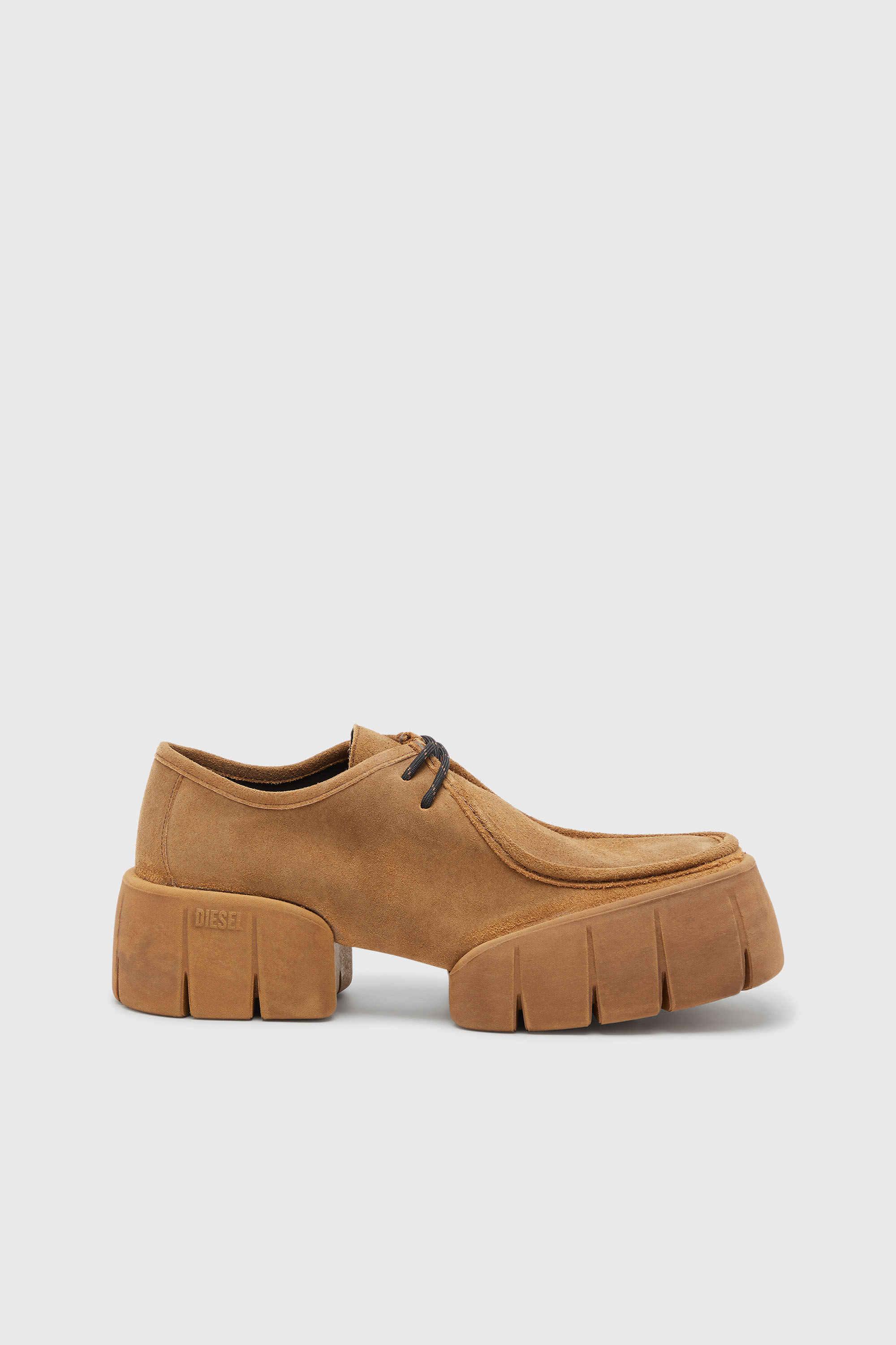 Diesel - D-TEX WB, Man's D-Tex-Moccasin-style shoes in waxed suede in Light Brown - 1