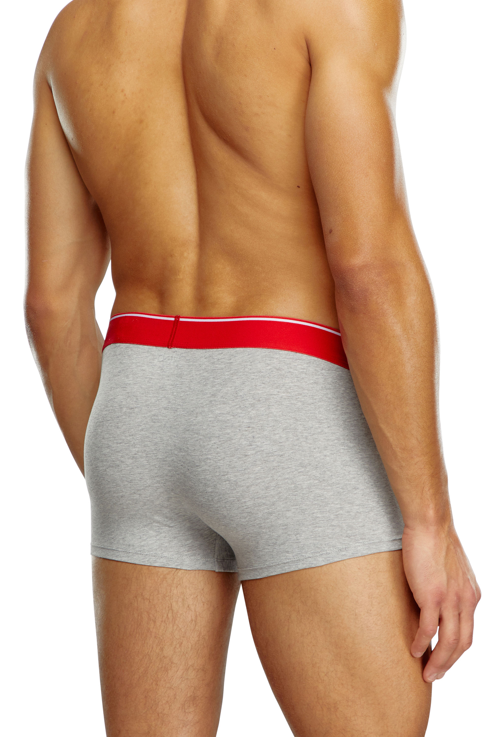 Diesel - UMBX-DAMIENTHREEPACK, Man's Three-pack of plain boxer in Red/Grey - 3