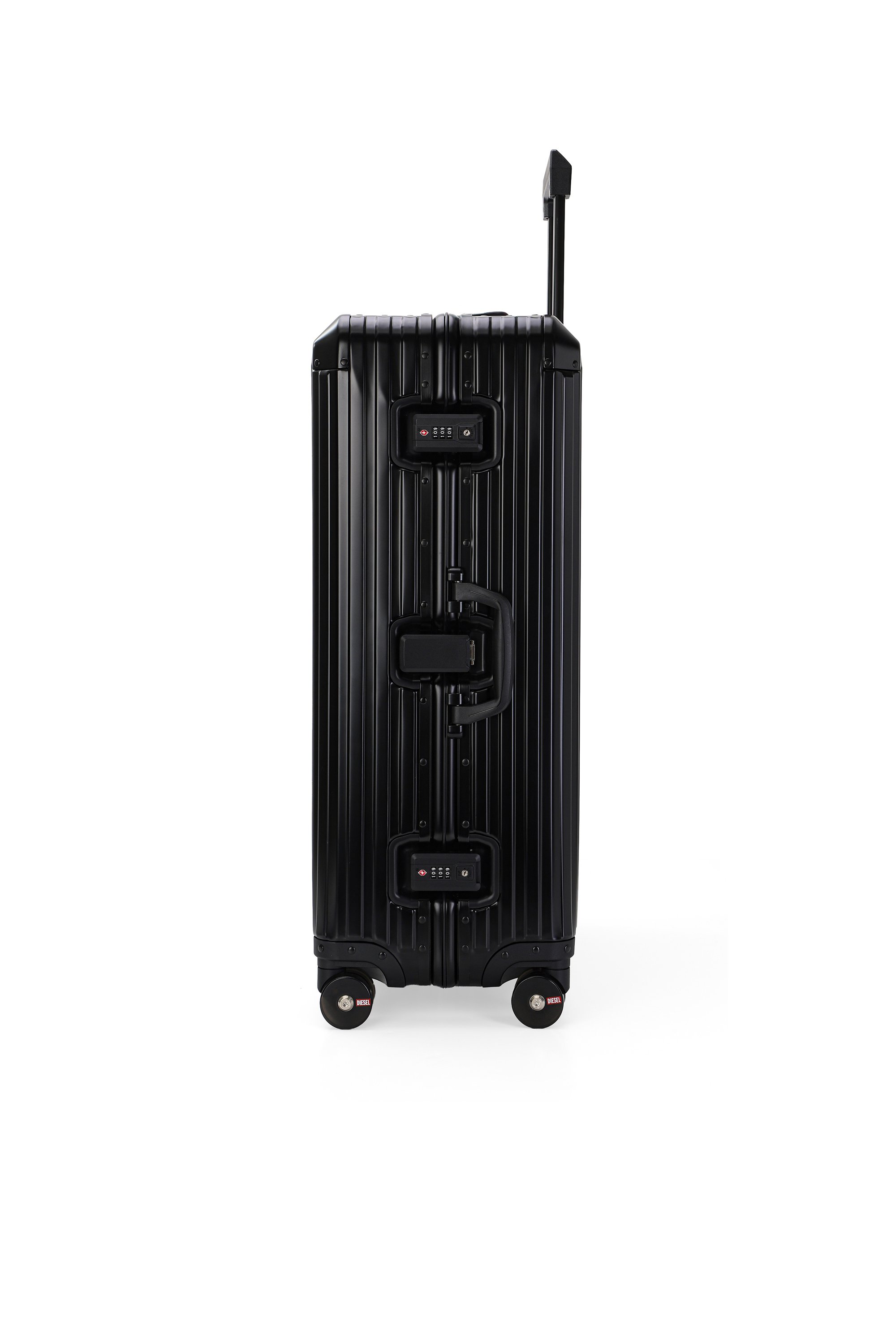 Diesel - DIESEL ALUMINUM TROLLEY- DSL002, Unisex's Aluminum suitcase size L in Black - 4