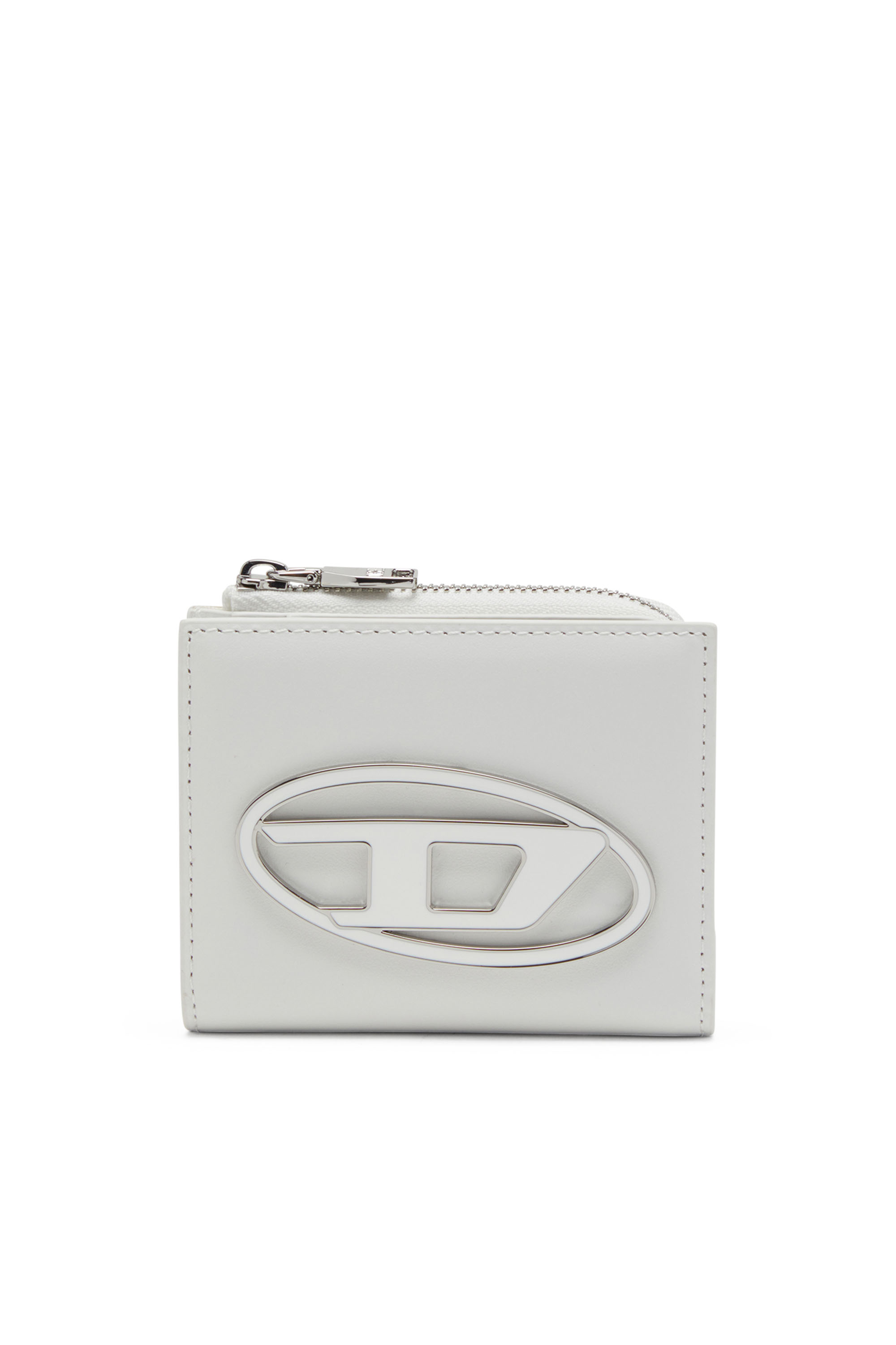 Diesel - 1DR CARD HOLDER ZIP L, White - Image 1