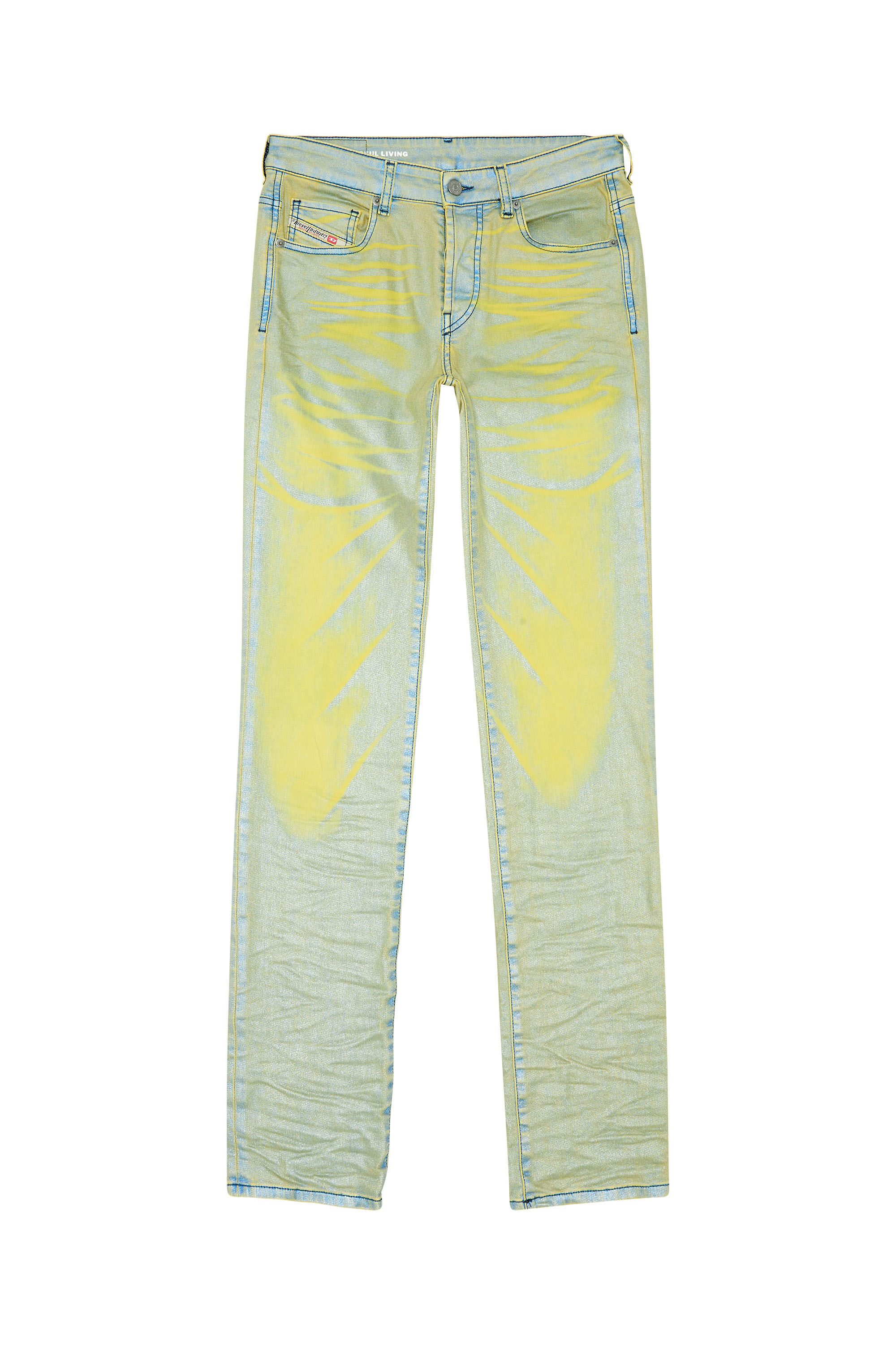 Diesel - Woman Straight Jeans 1989 D-Mine 068KL, Yellow/Blue - Image 3