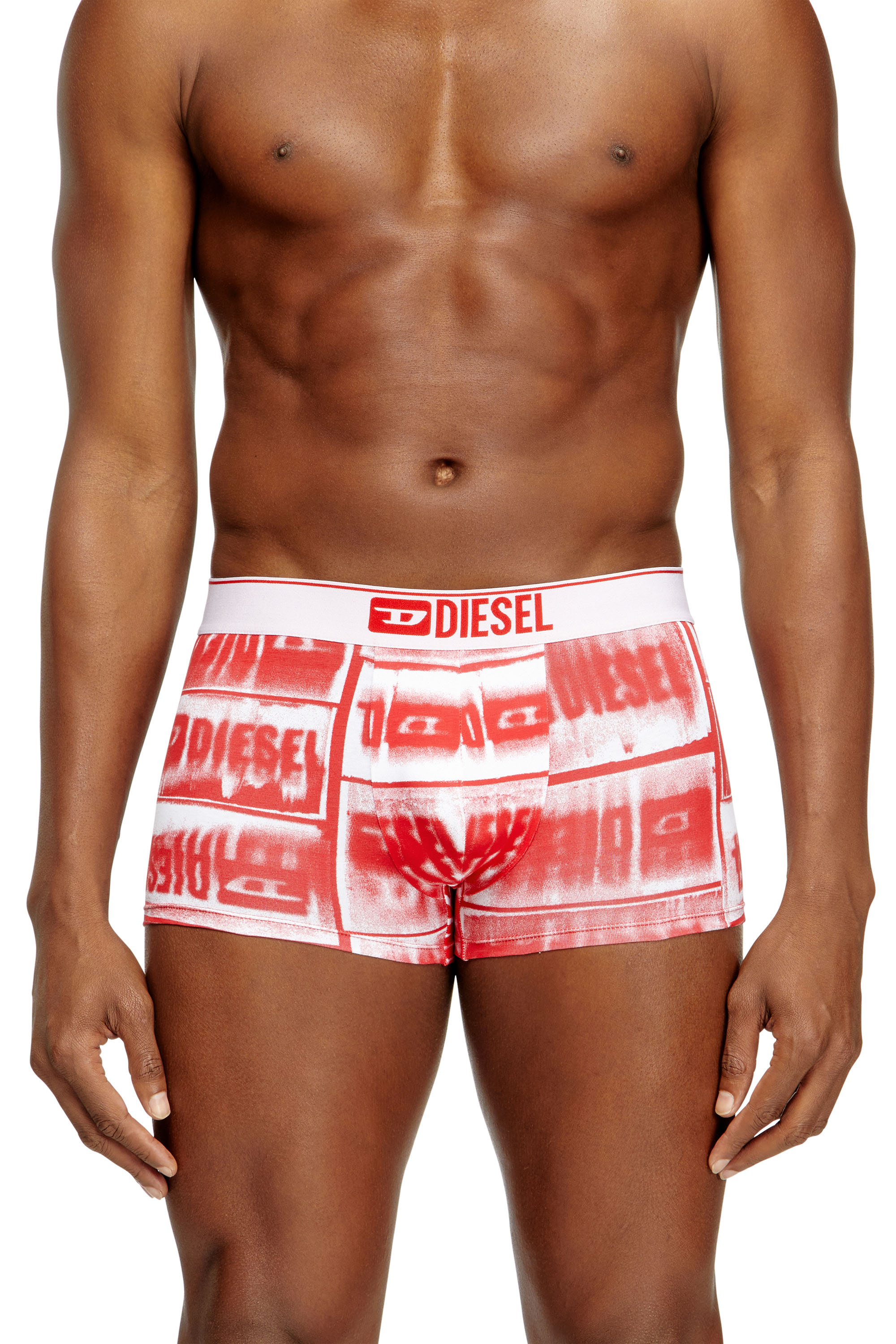 Diesel - DAMIEN-D-BOX-3PACK, Man's 3-pack boxer briefs in stretch cotton in Red/White - 3