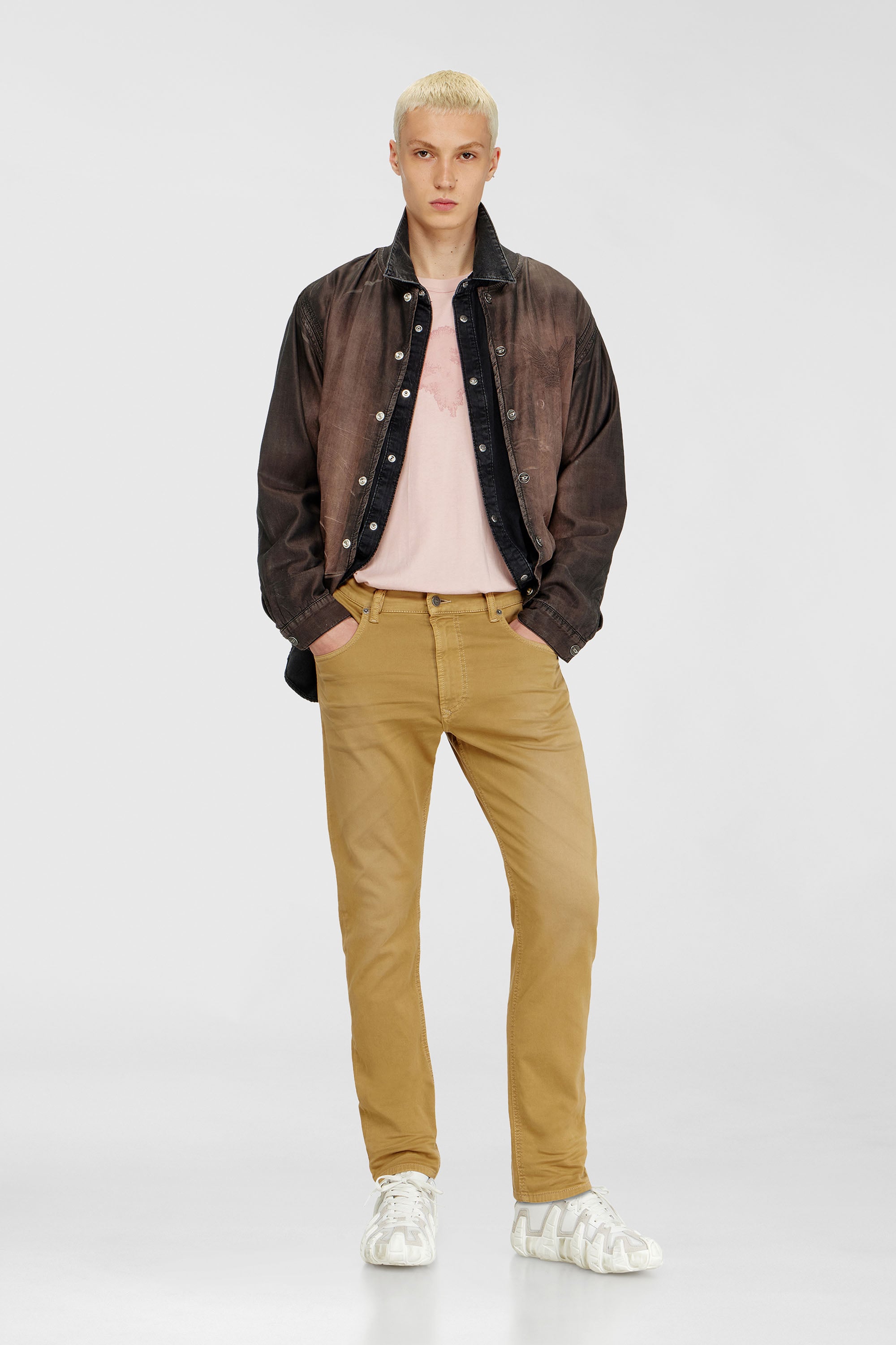 Diesel - Man's Regular 2032 D-Krooley-BW Joggjeans&reg; 0670M, Dark Beige - 1