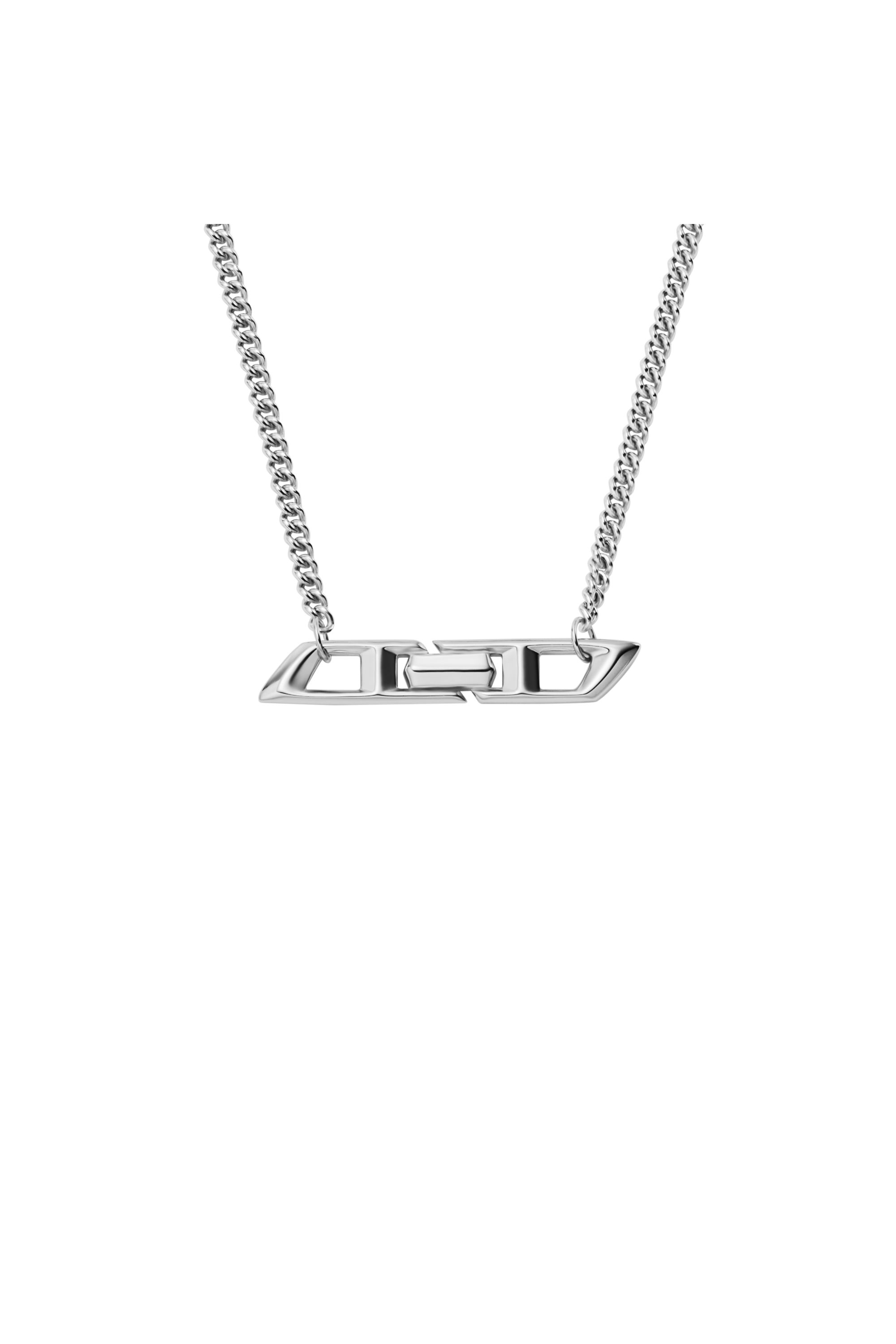 Women's Sterling Silver D Logo Necklace Silver Diesel