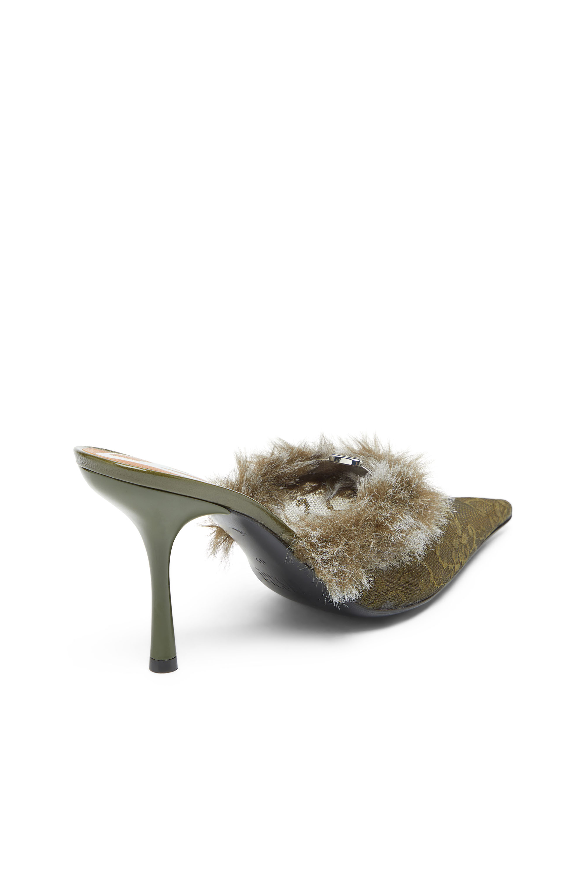 Diesel - D-JEWELS  MULE FUR 90, Woman's D-Ten&Half - Mules in nylon with fuzzy trim in null - 5
