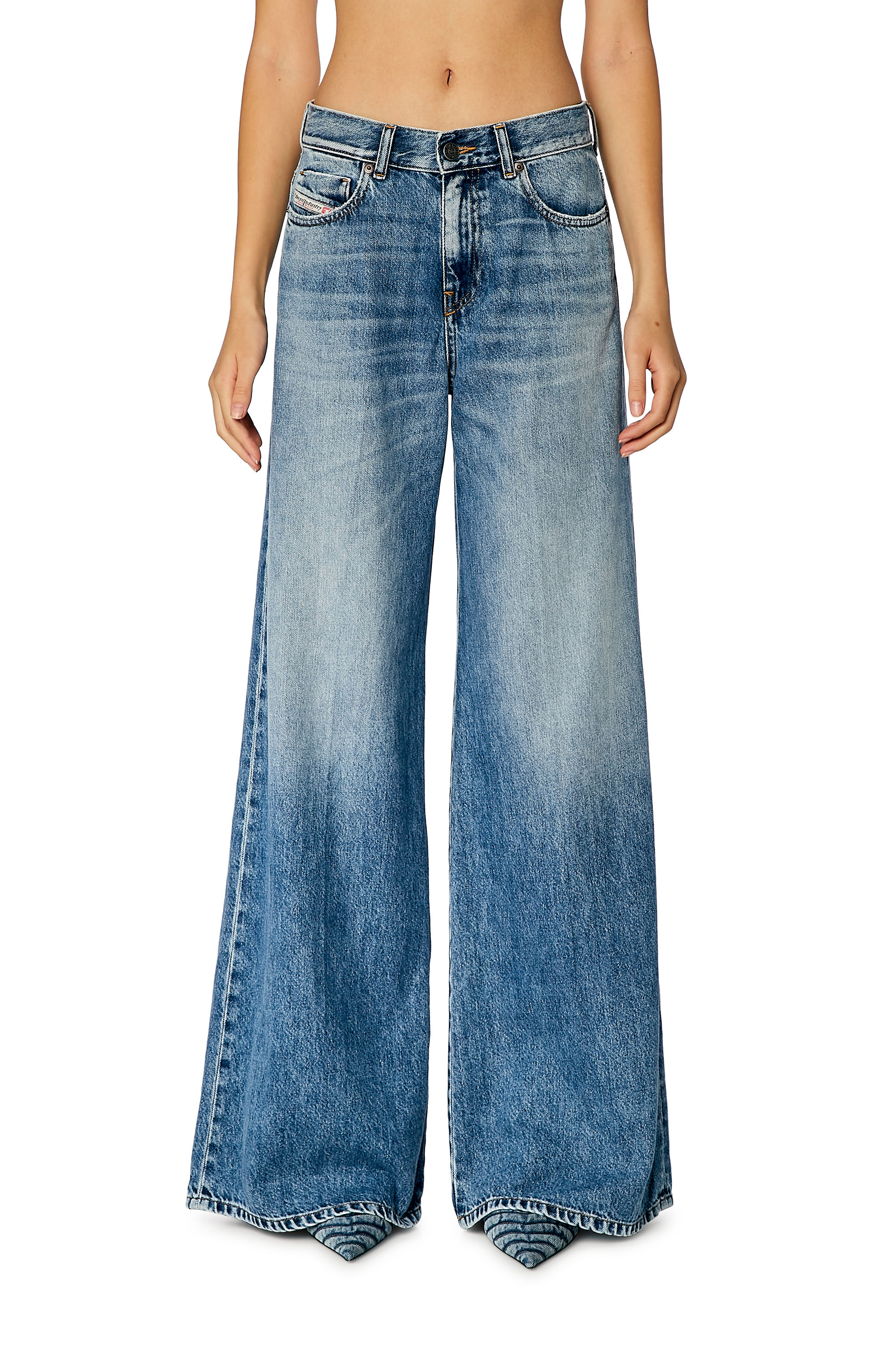 Diesel - Woman Bootcut and Flare Jeans 1978 D-Akemi 09H95, Medium blue - Image 1
