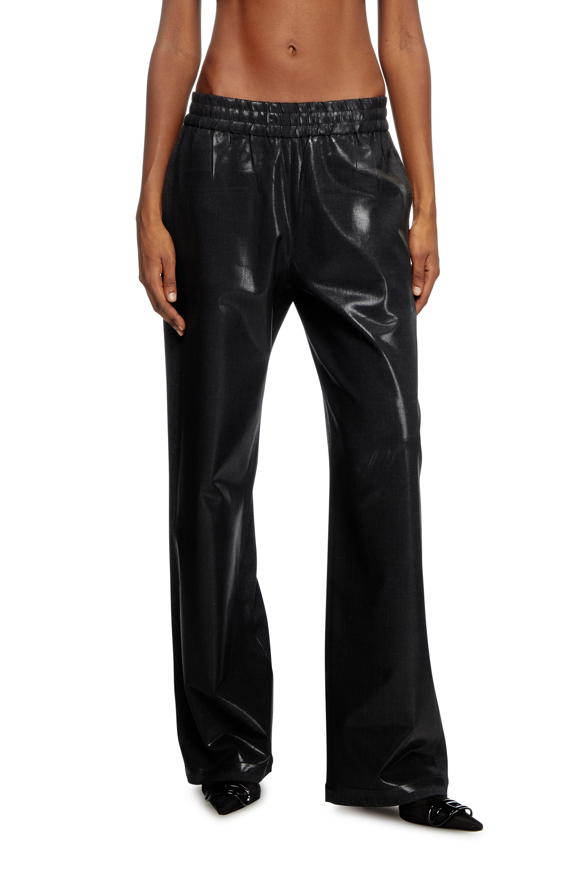 Diesel - P-DREY, Woman's Loose fit tailored track pants in Black - 2