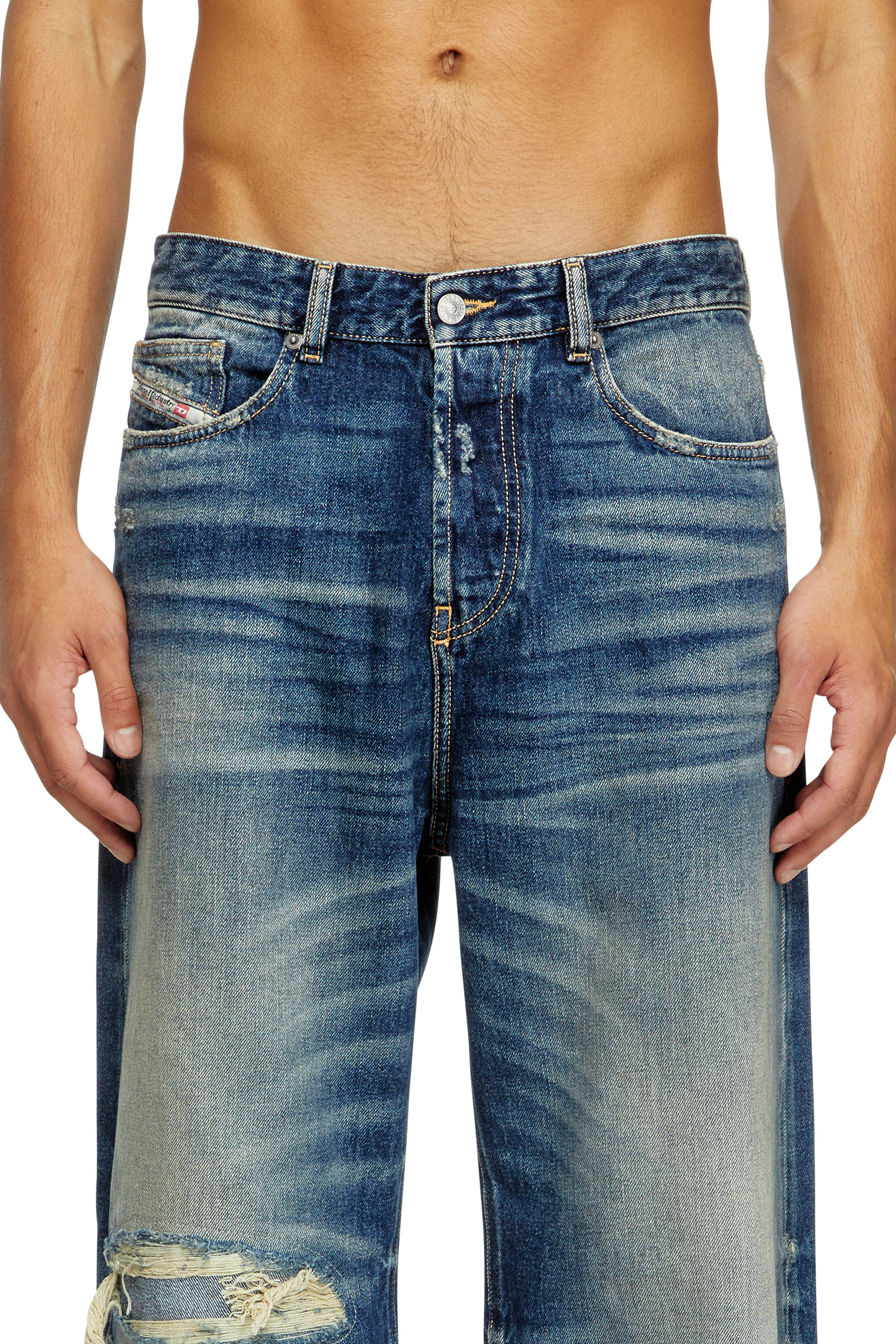 Diesel - Man's Relaxed Jeans D-Rise 09J95, Dark Blue - 4