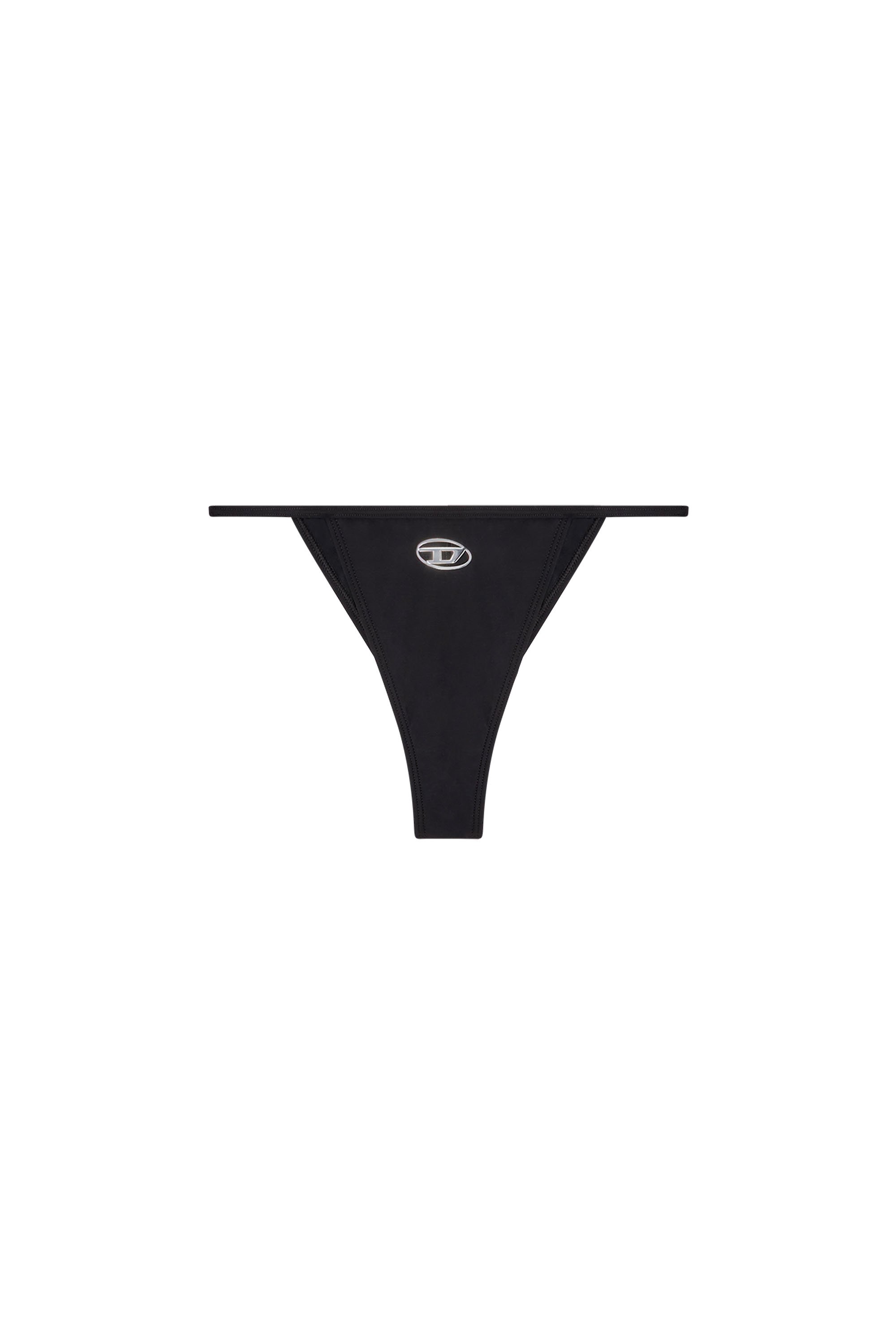 Diesel - CAMILLE-UTLT, Woman's Bikini bottoms with cut-out logo in Black - 4