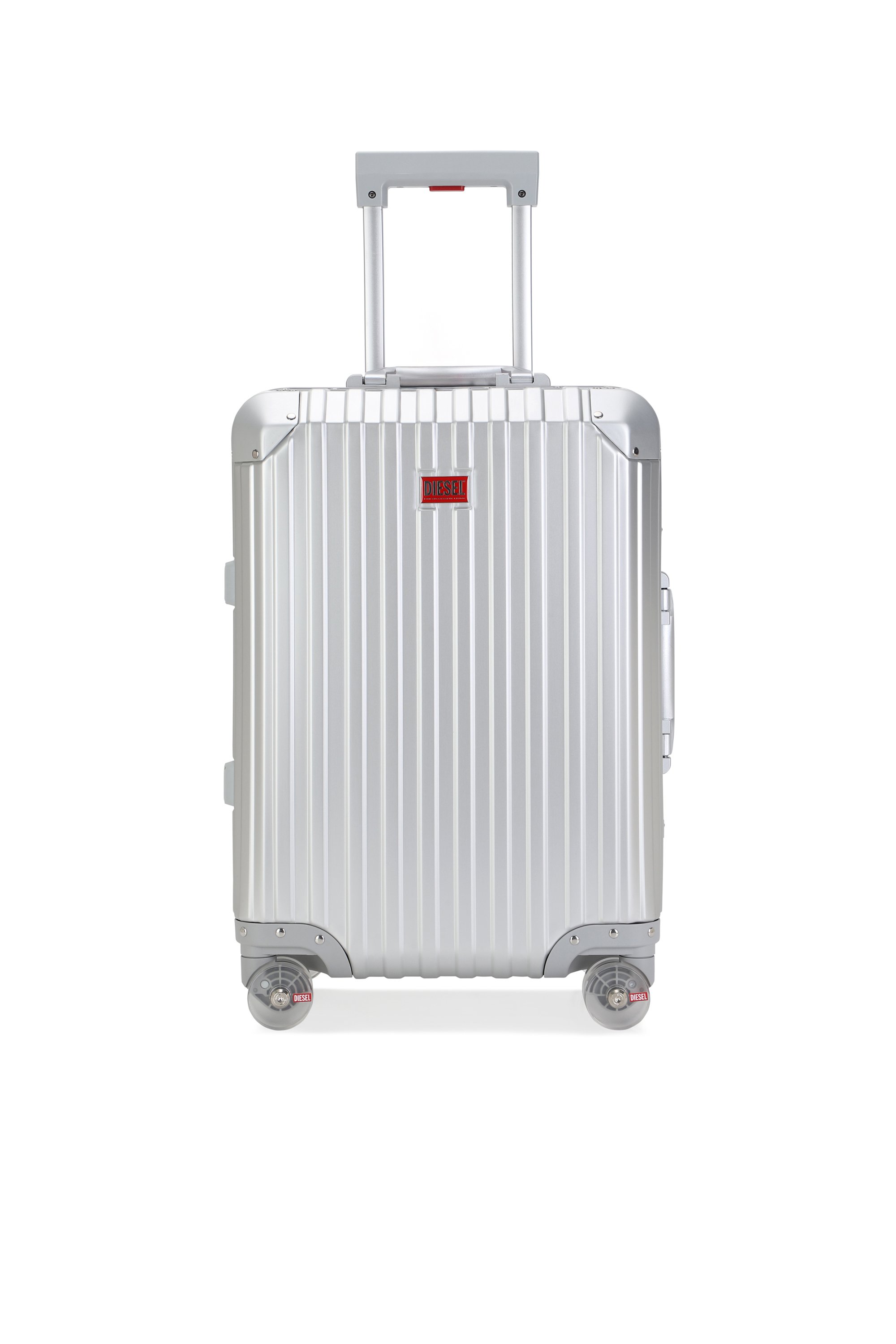Diesel - DIESEL ALUMINUM TROLLEY- DSL002, Unisex's Aluminum suitcase size S in Silver - 1