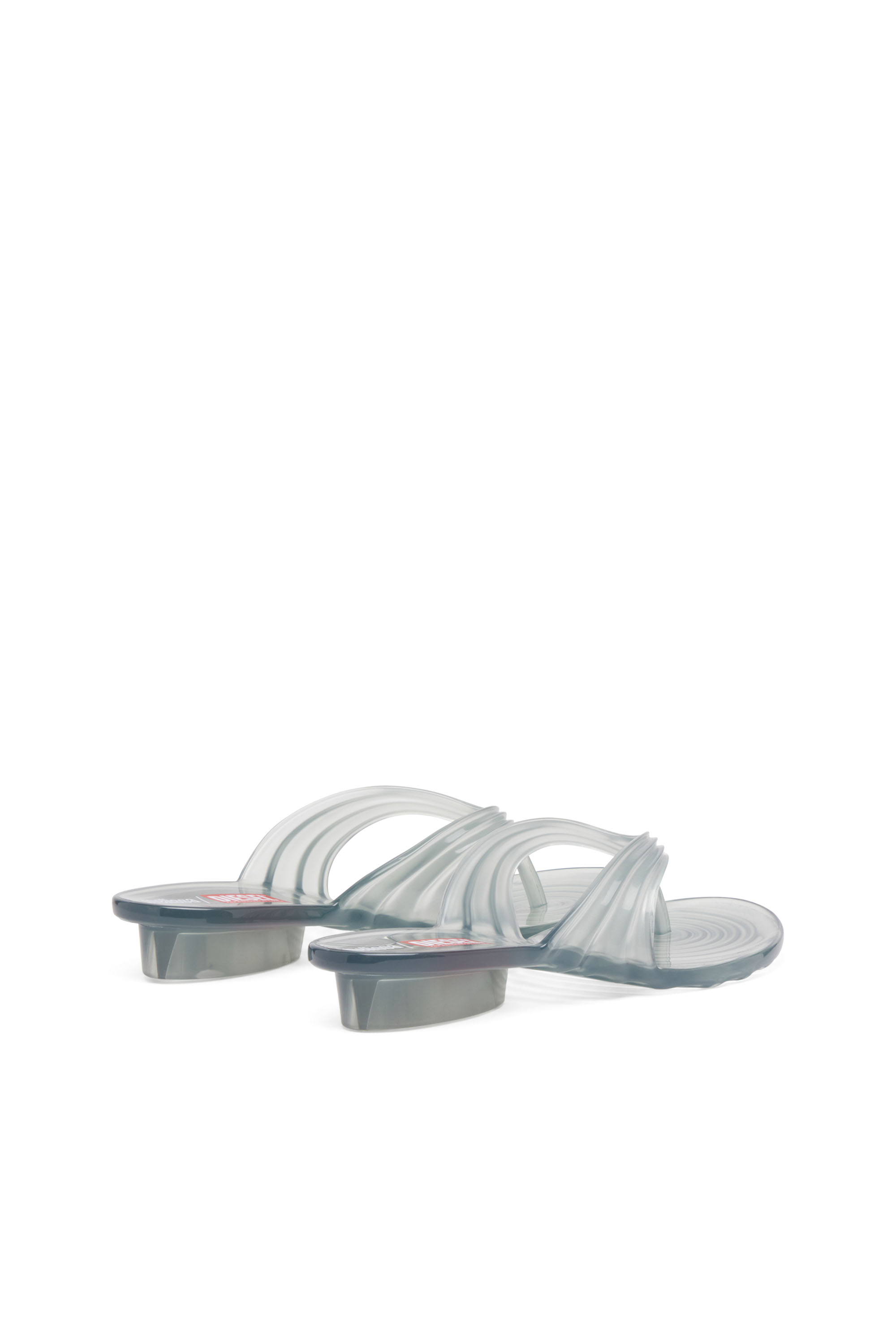 Diesel - MELISSA QUANTUM THONG, Woman's Sculptural flip-flops in Melflex&reg; in Light Grey - 4