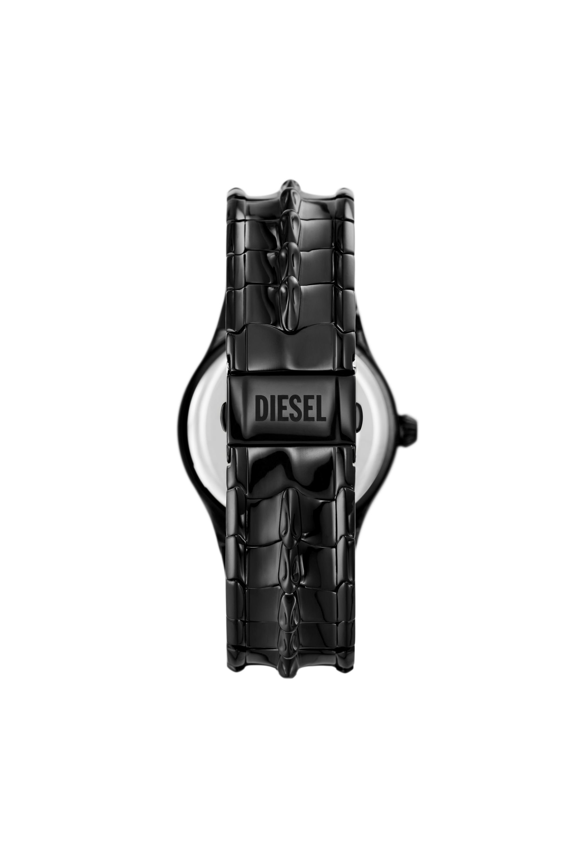 Diesel - DZ2198, Man Vert three-hand date black stainless steel watch in Black - Image 2